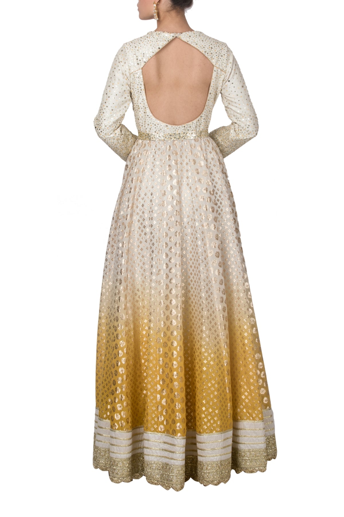 Ombre Chanderi Anarkali Set
