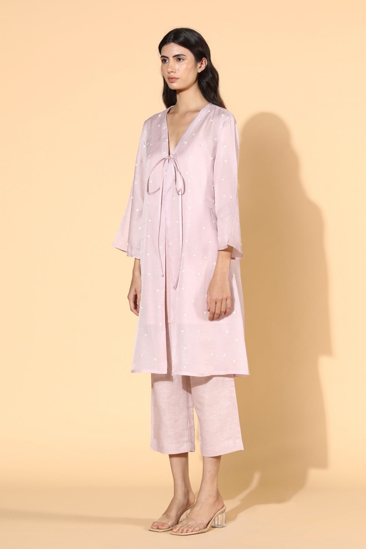 Purple Tie-Up Tunic & Pants