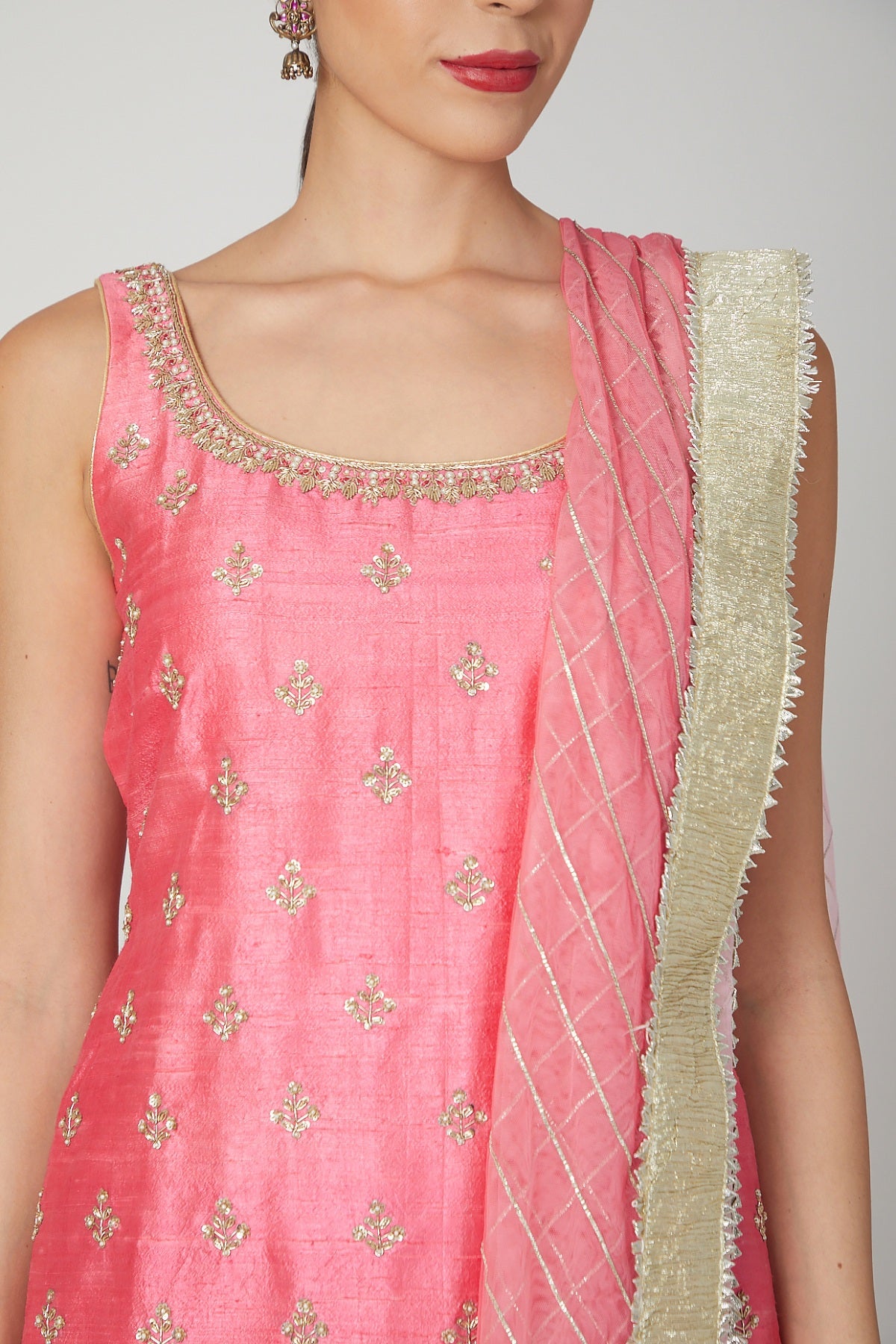 Fuchsia Pink Gota Sharara Set