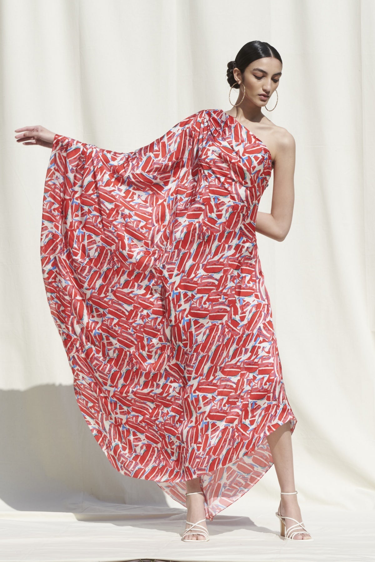 Buy Draped Kaftan Dress by Mandira Wirk