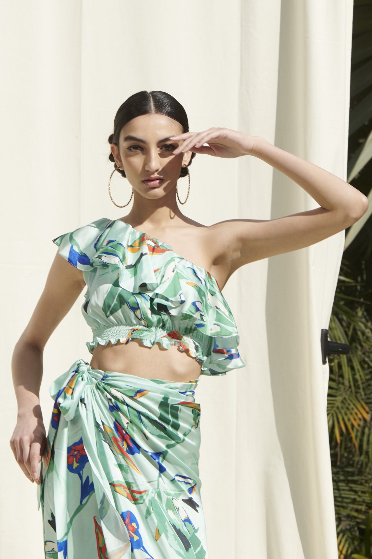 Floral Print Skirt Set