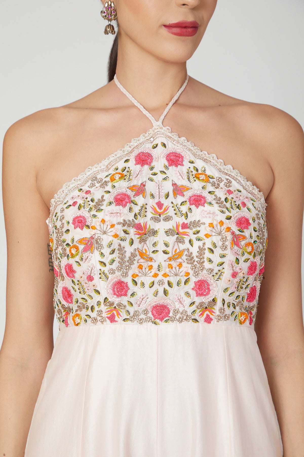 Pink Halter Neck Dori Jumpsuit