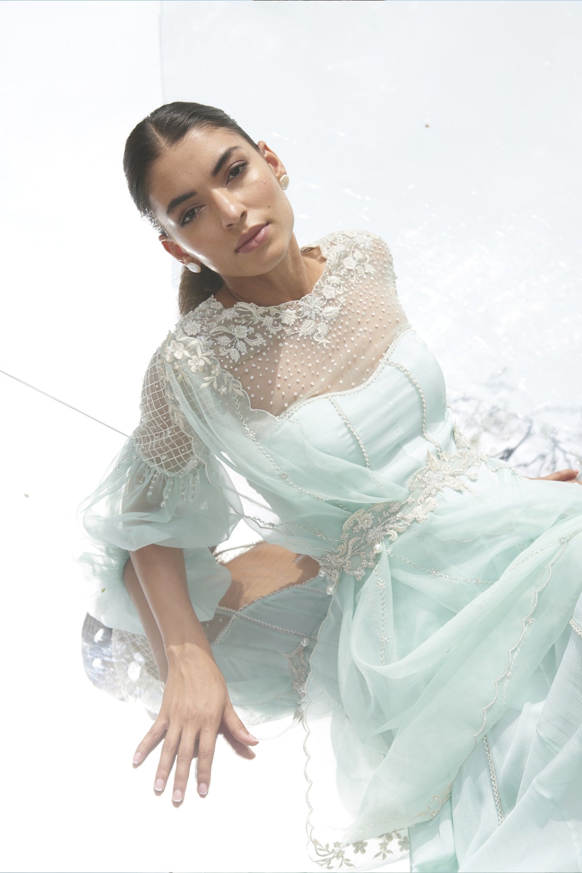 Embroidered Chiffon Kalidar Set