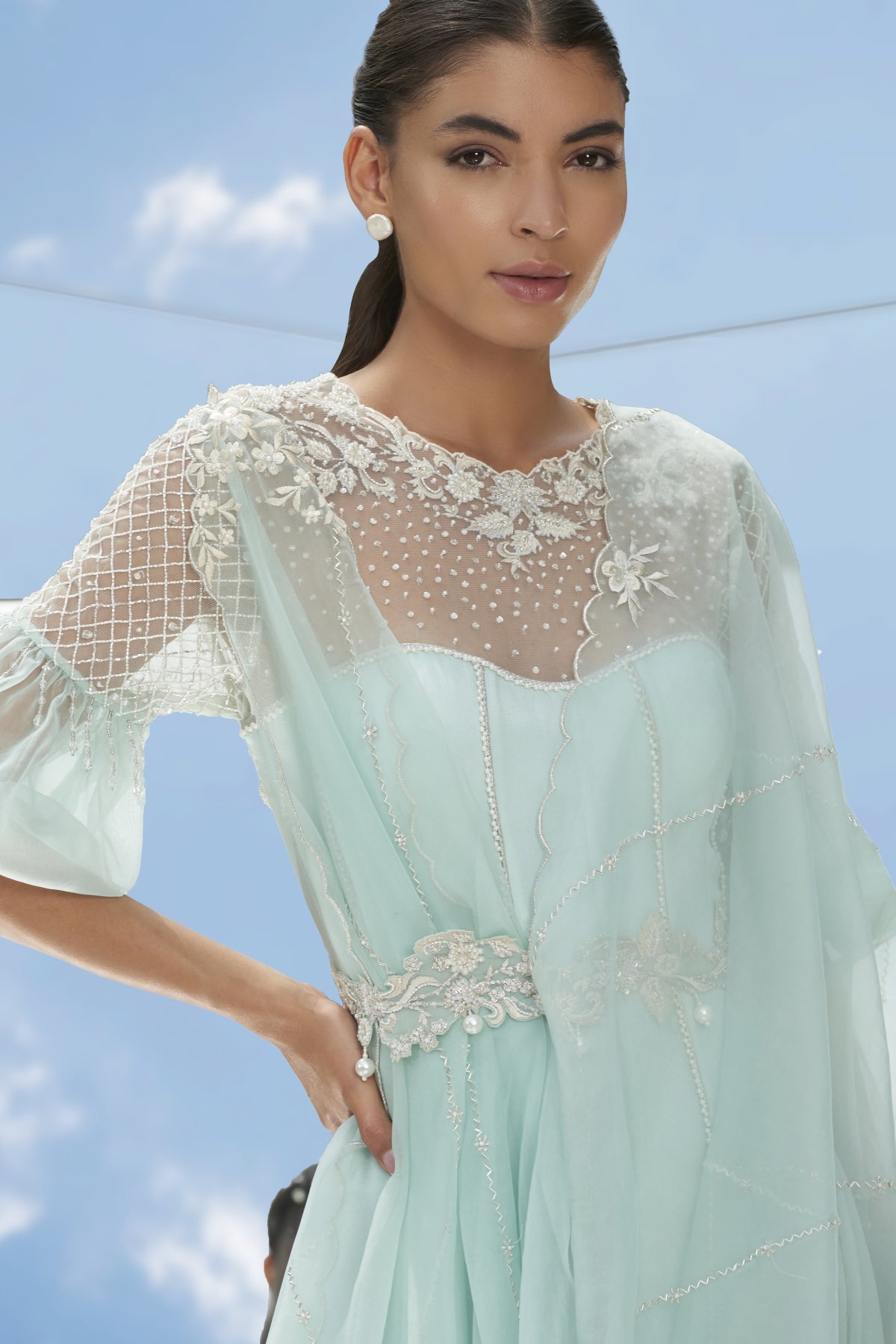 Embroidered Chiffon Kalidar Set