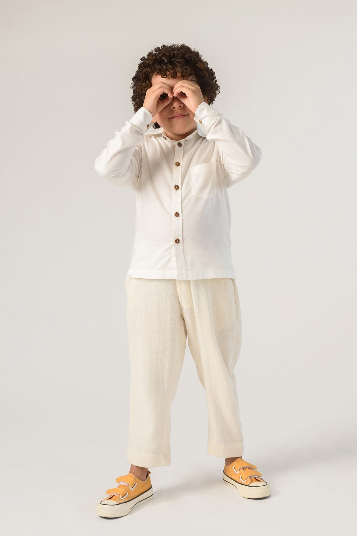 White Organic Cotton Trousers