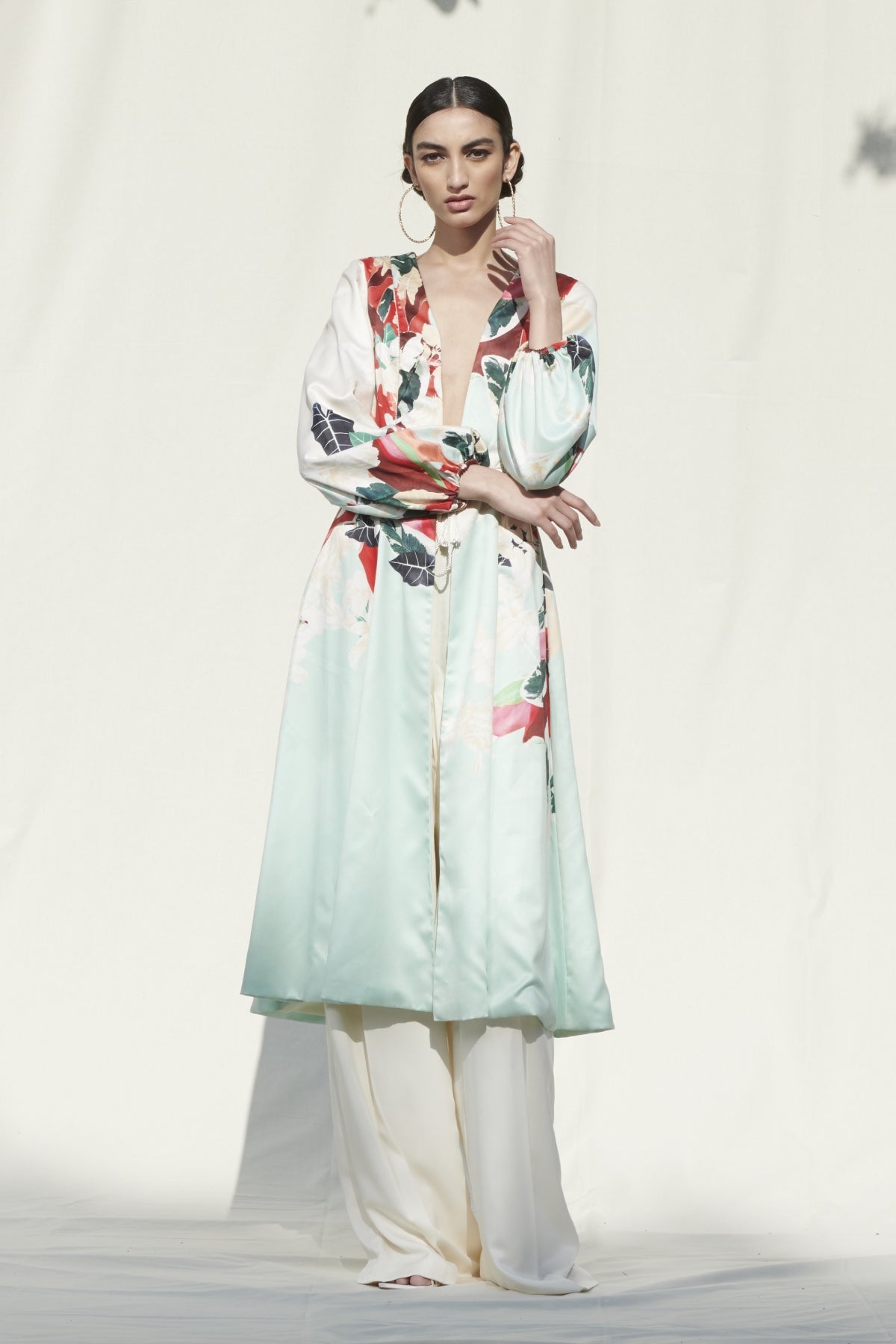 Buy Placement Print Jacket by Mandira Wirk