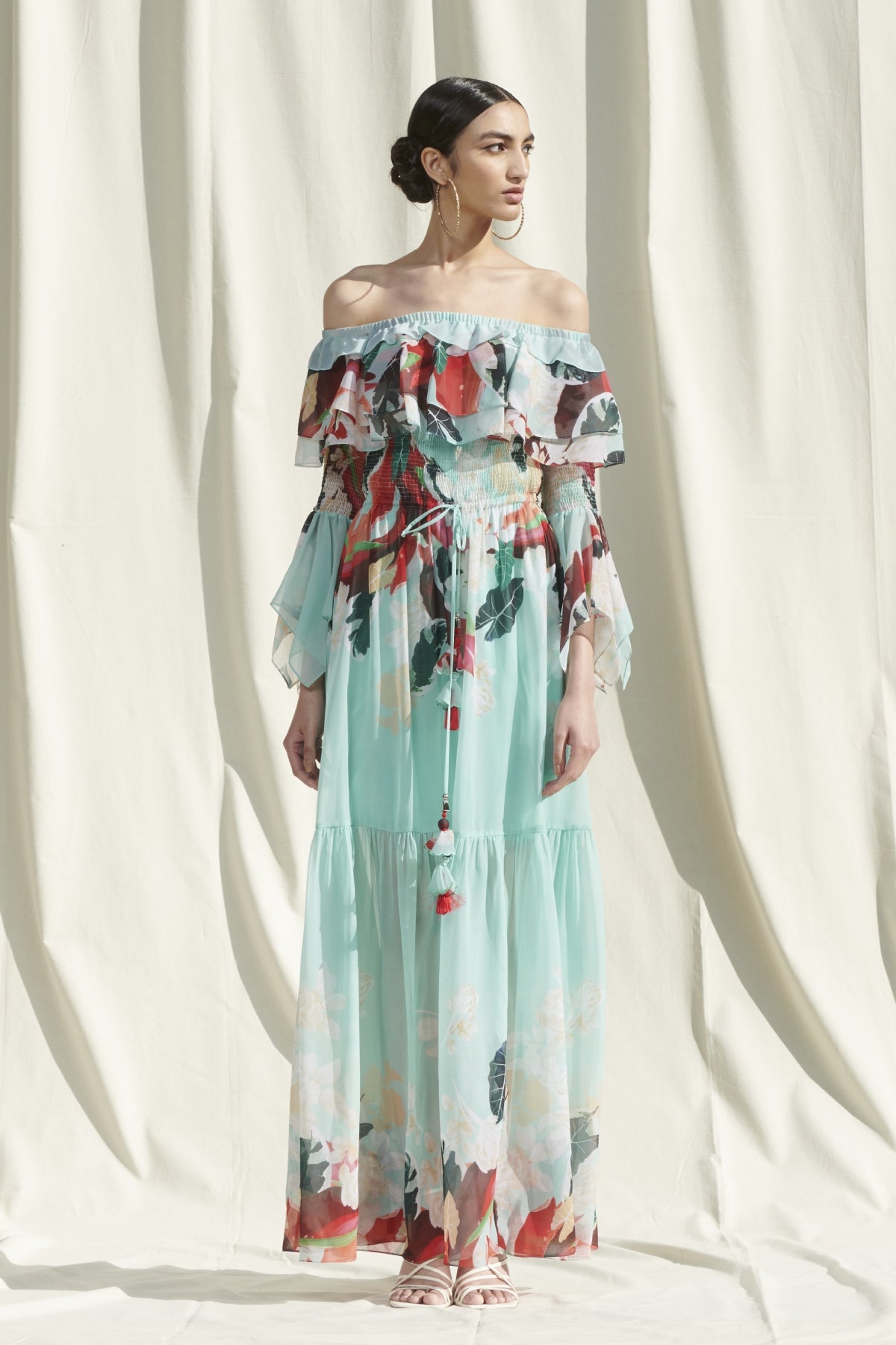 Printed Smocking Dress