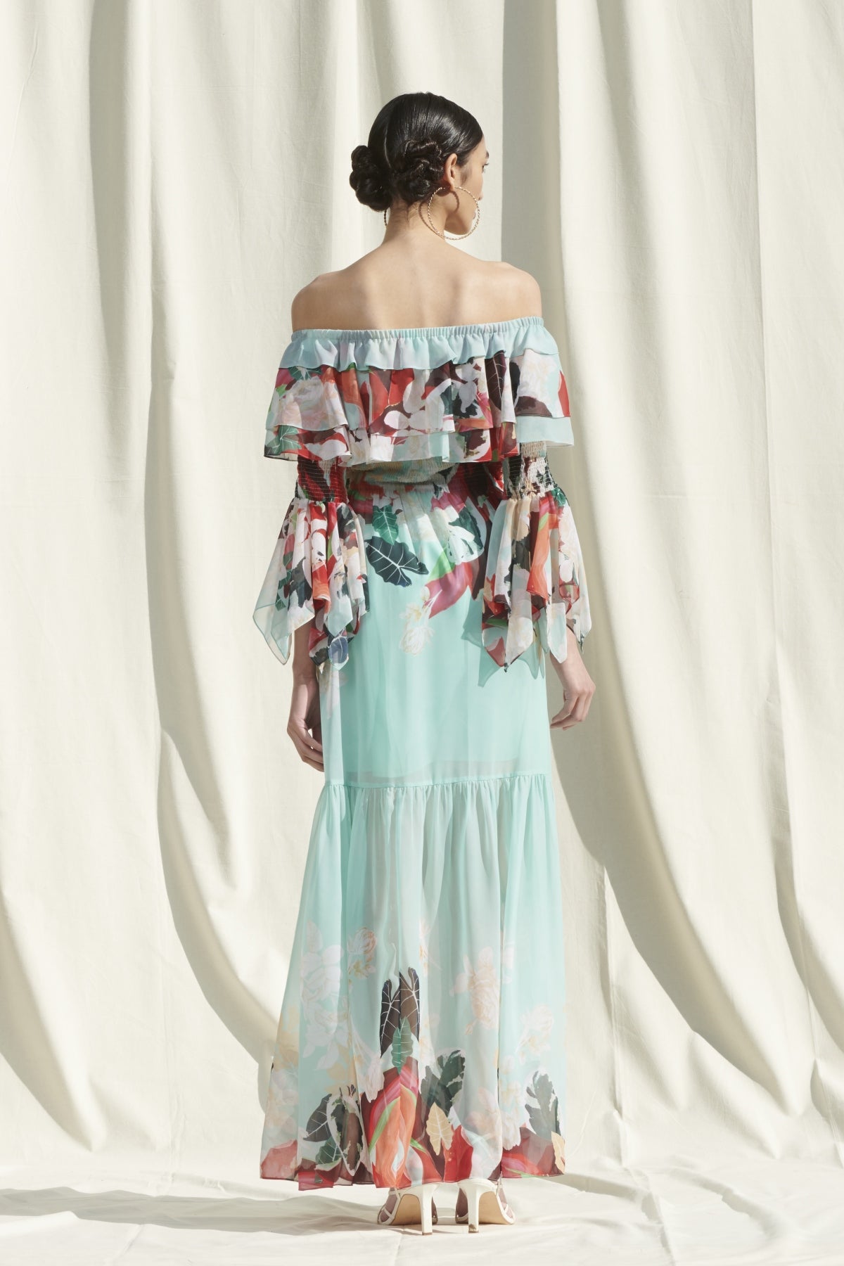 Printed Smocking Dress