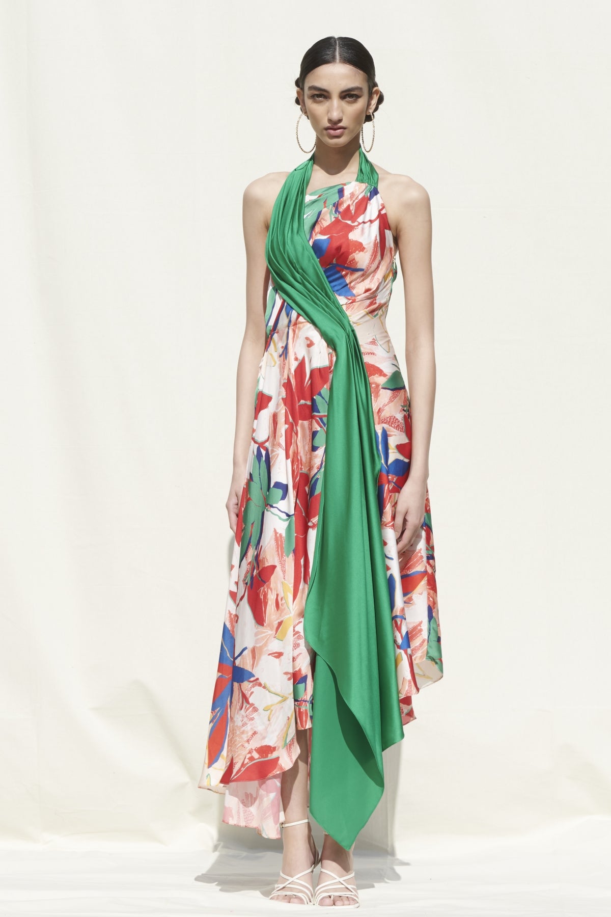 Printed Drape Dress