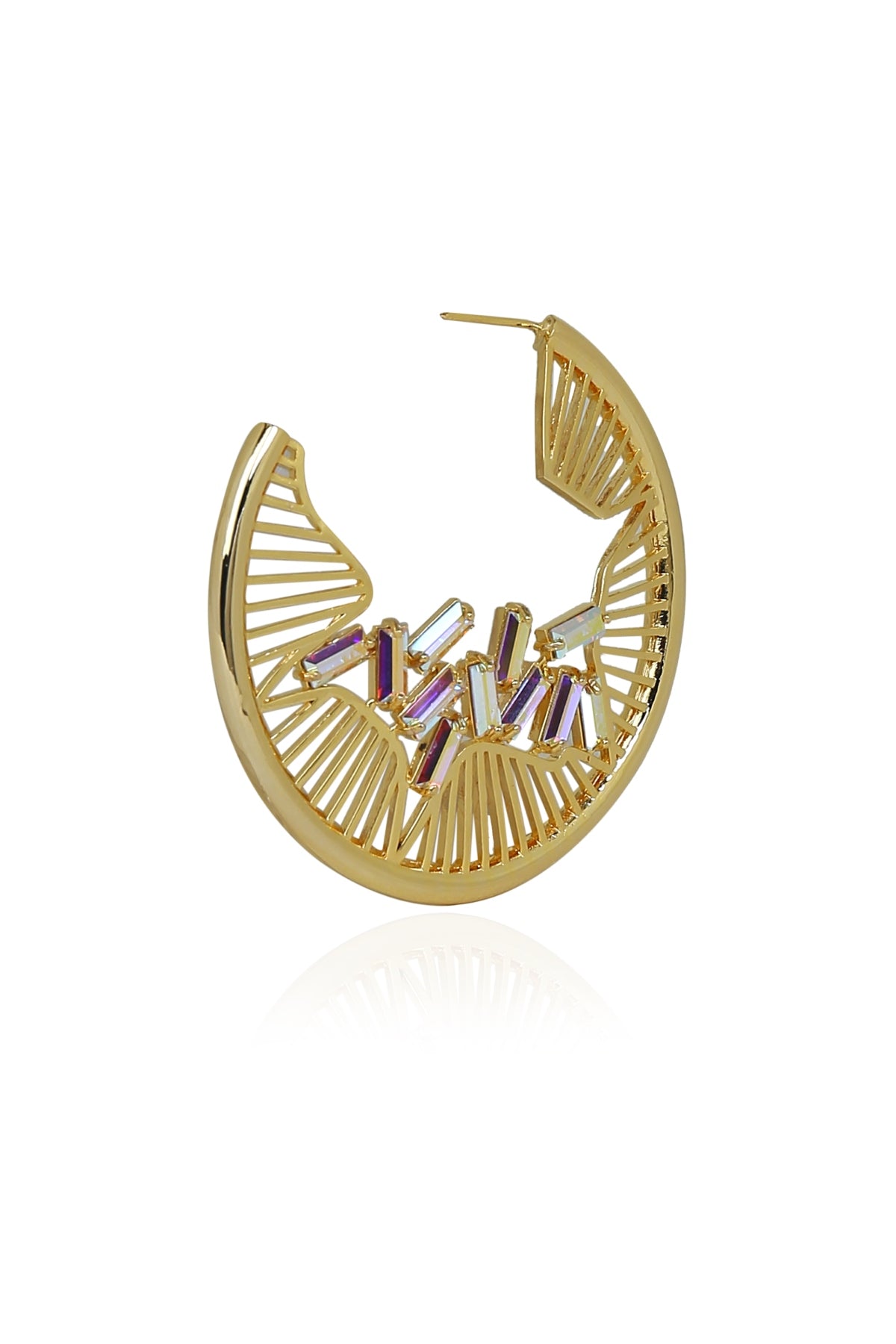 Swarovski Ice Blue Round Hoops