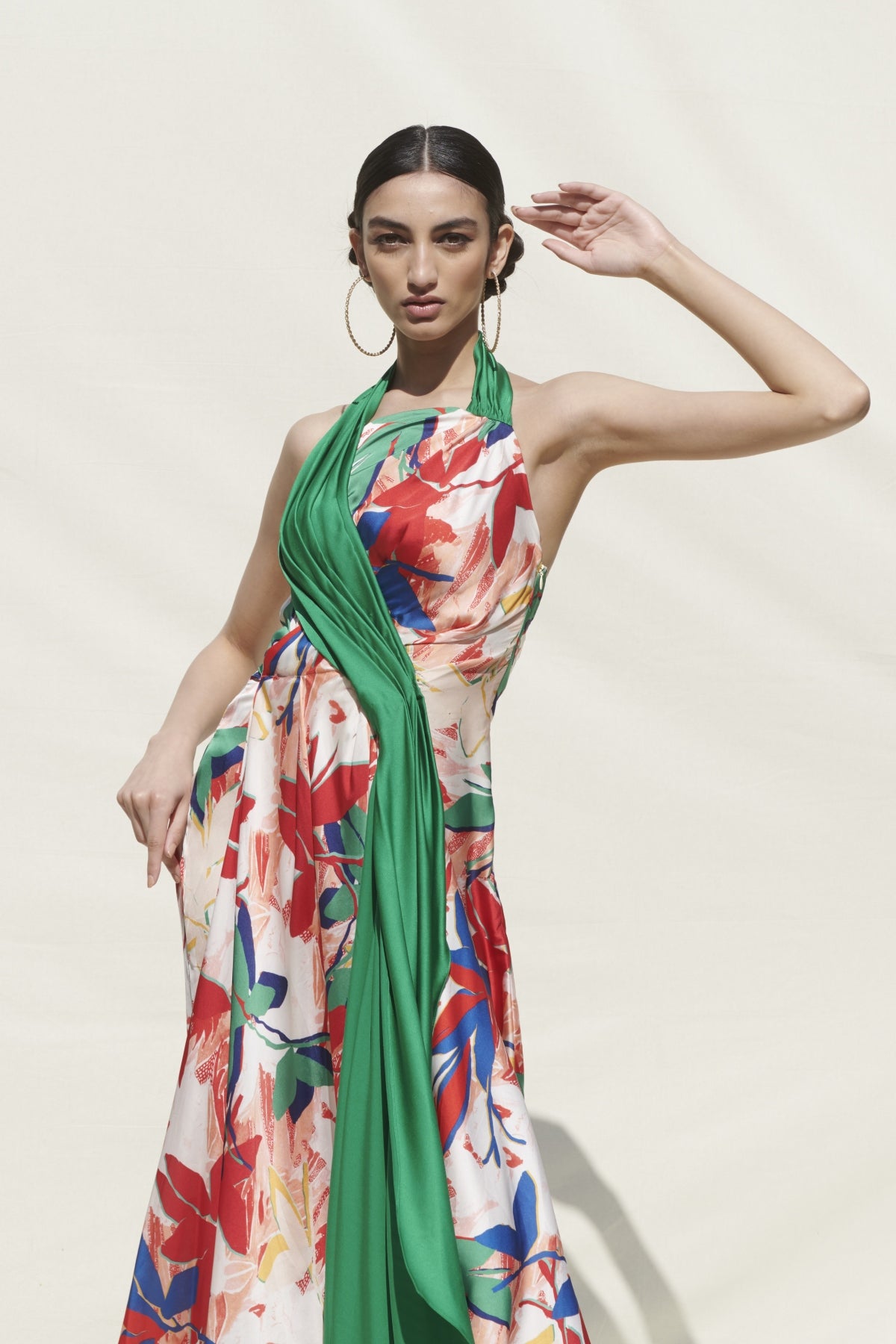 Printed Drape Dress