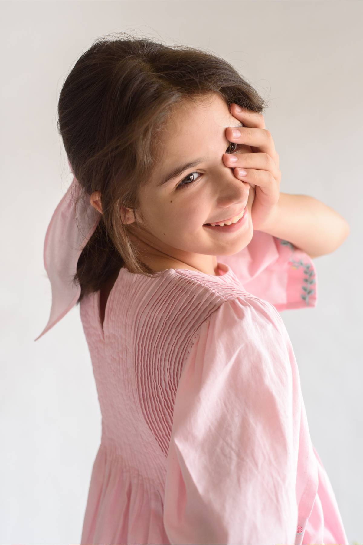 Pintuck Gathered Dress