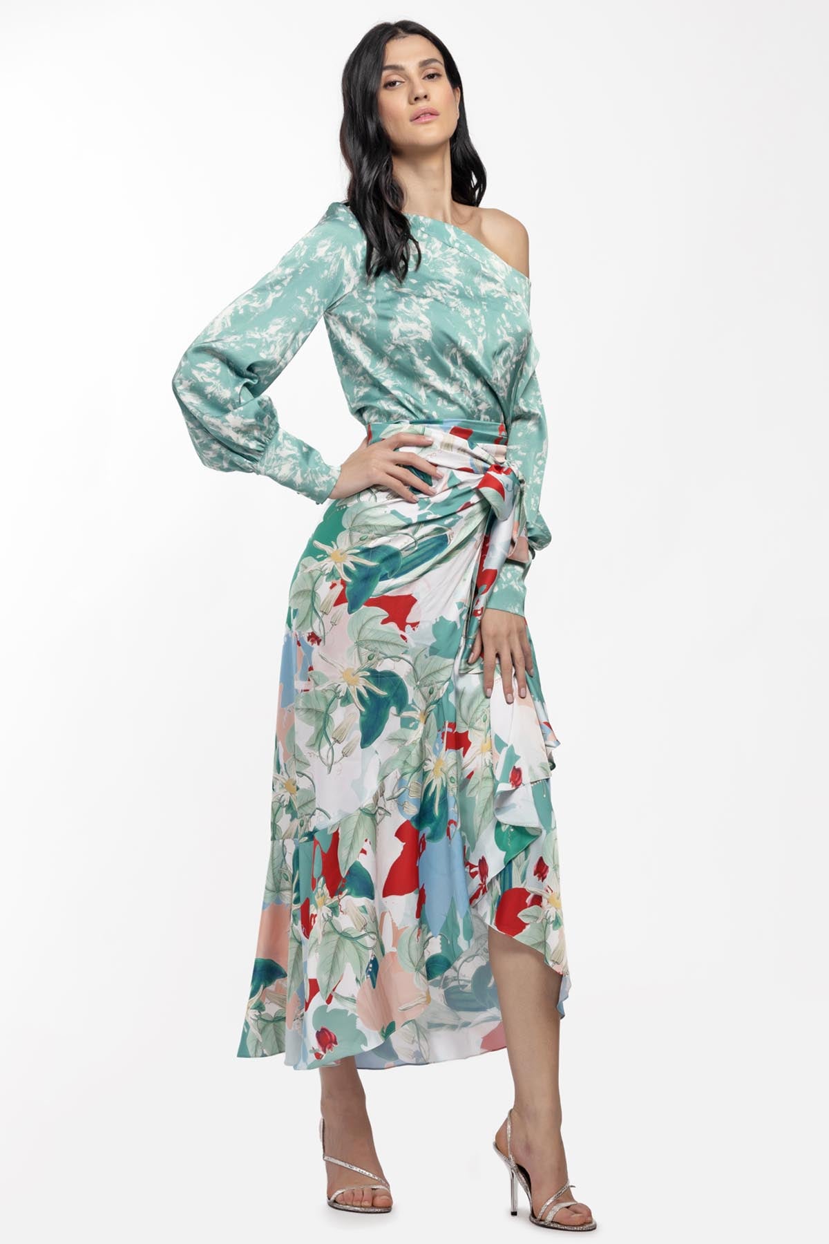 Off Shoulder Top & Skirt Set