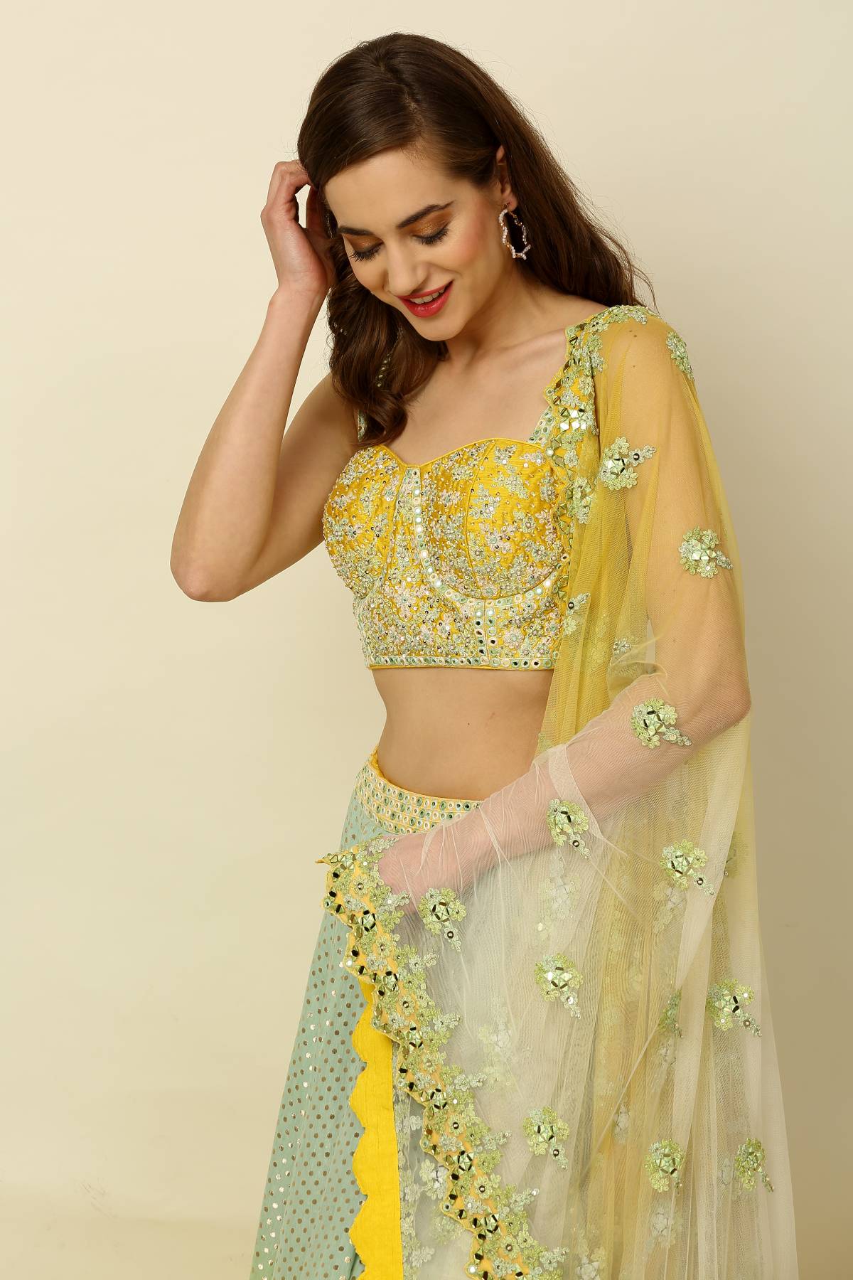 Ombre Dori Work Lehenga Set