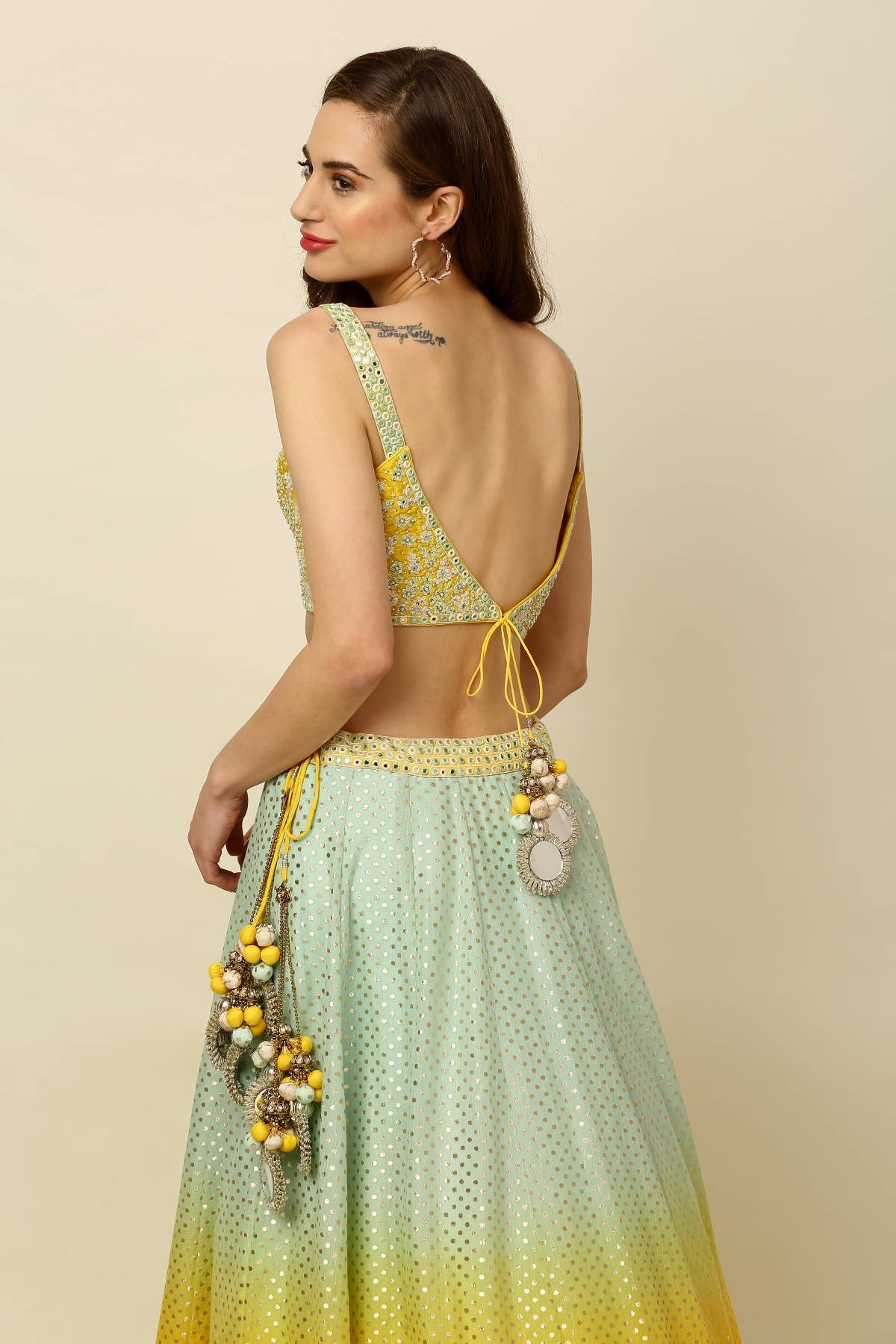 Ombre Dori Work Lehenga Set