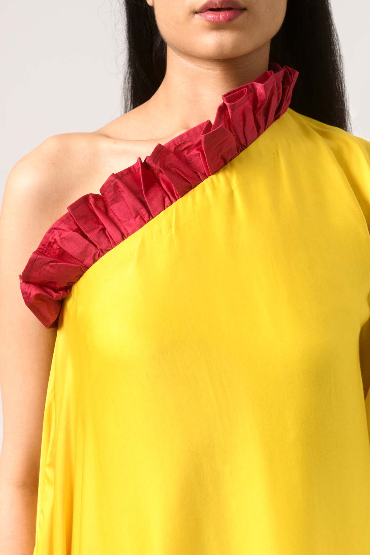 One Shoulder Drape Dress