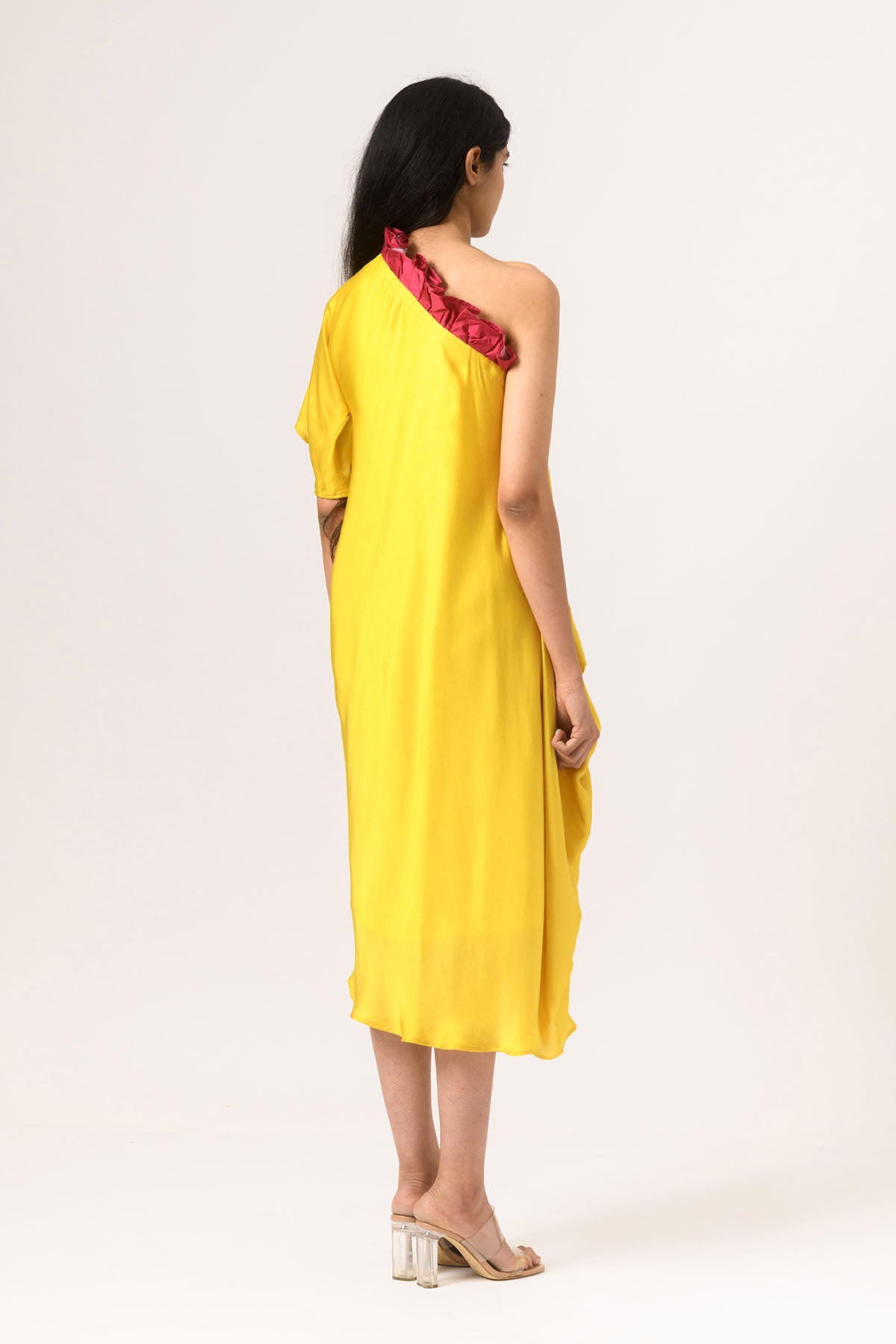 One Shoulder Drape Dress