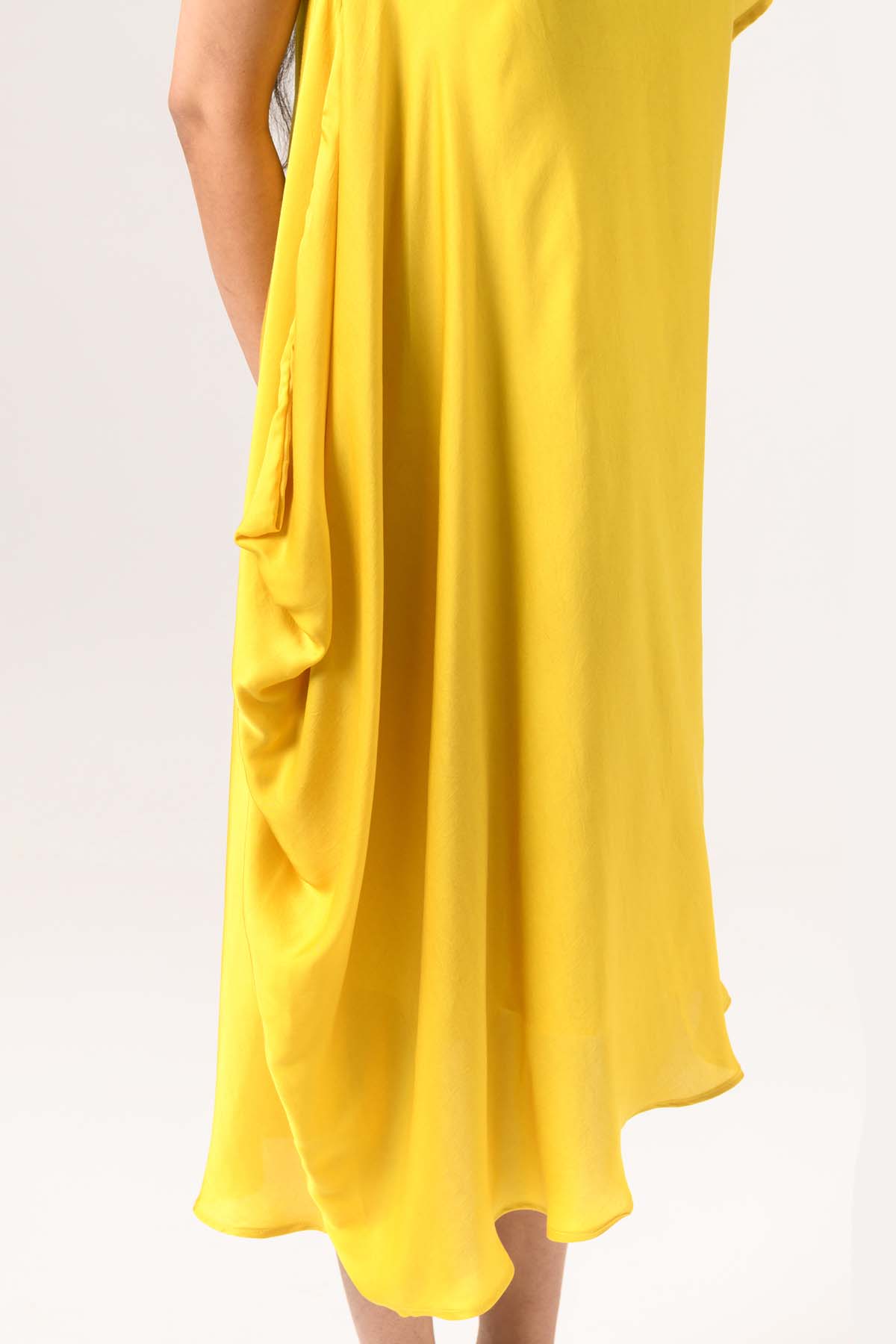 One Shoulder Drape Dress
