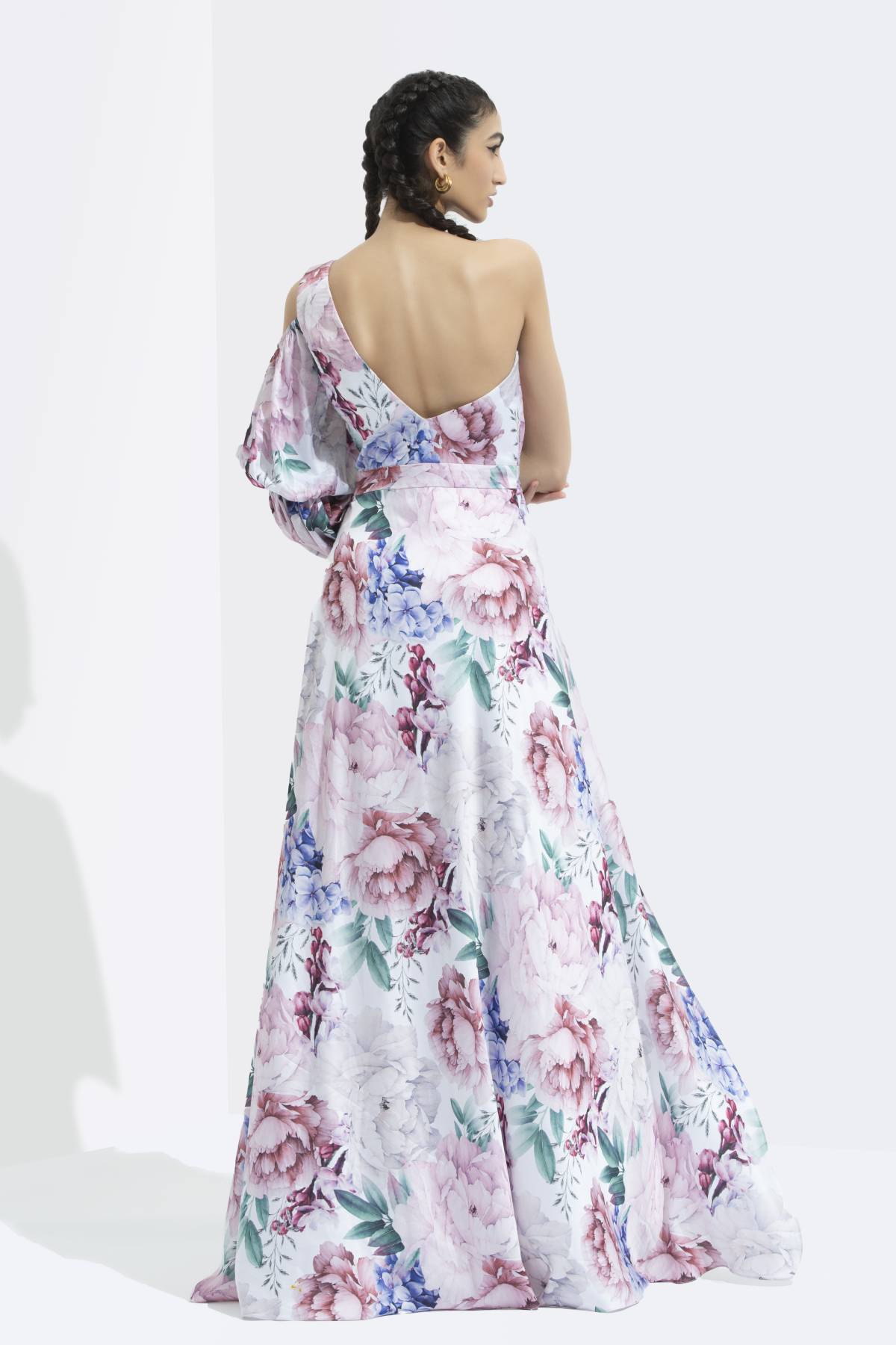 One Shoulder Print Dress