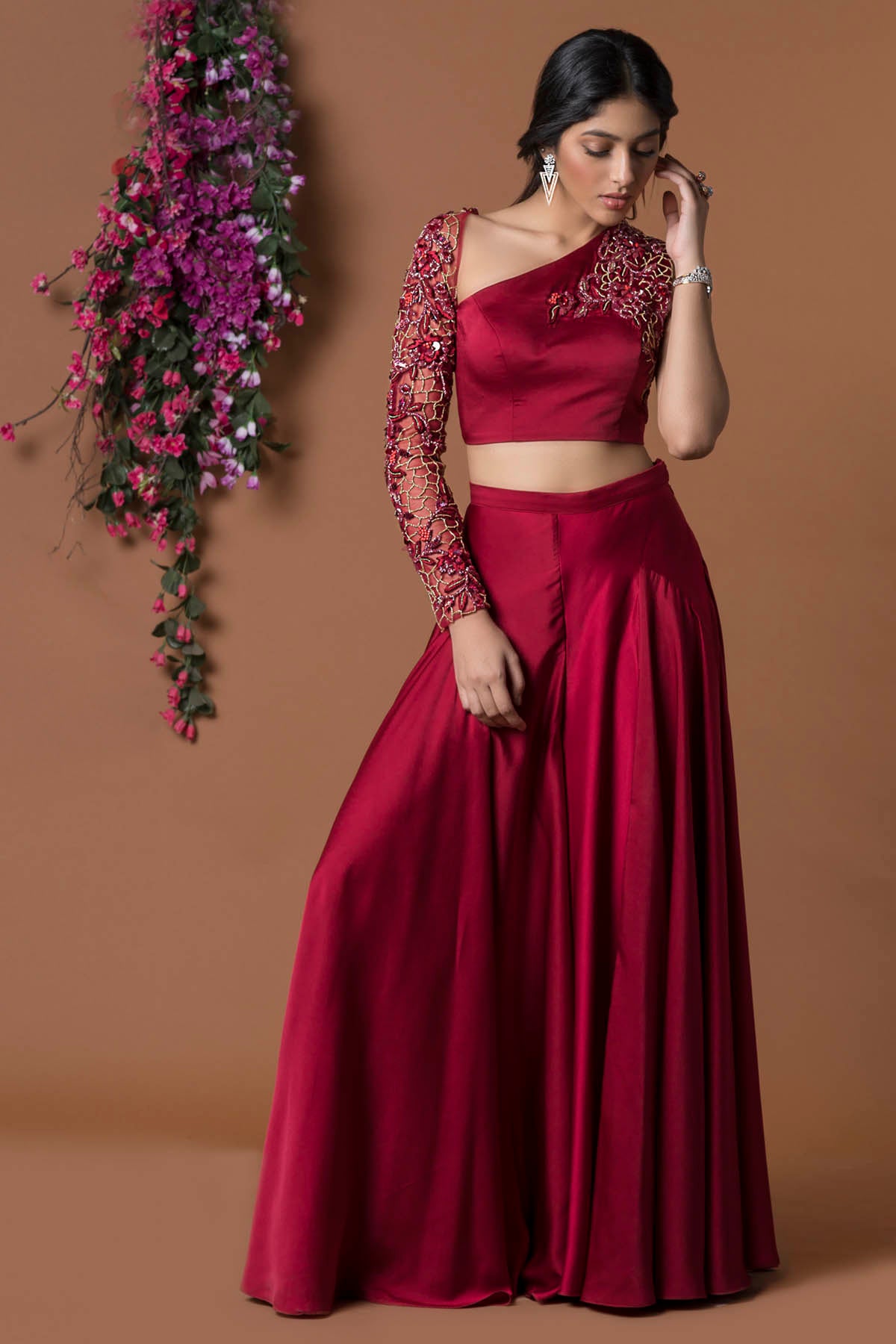 One Sleeved Top & Pant Set