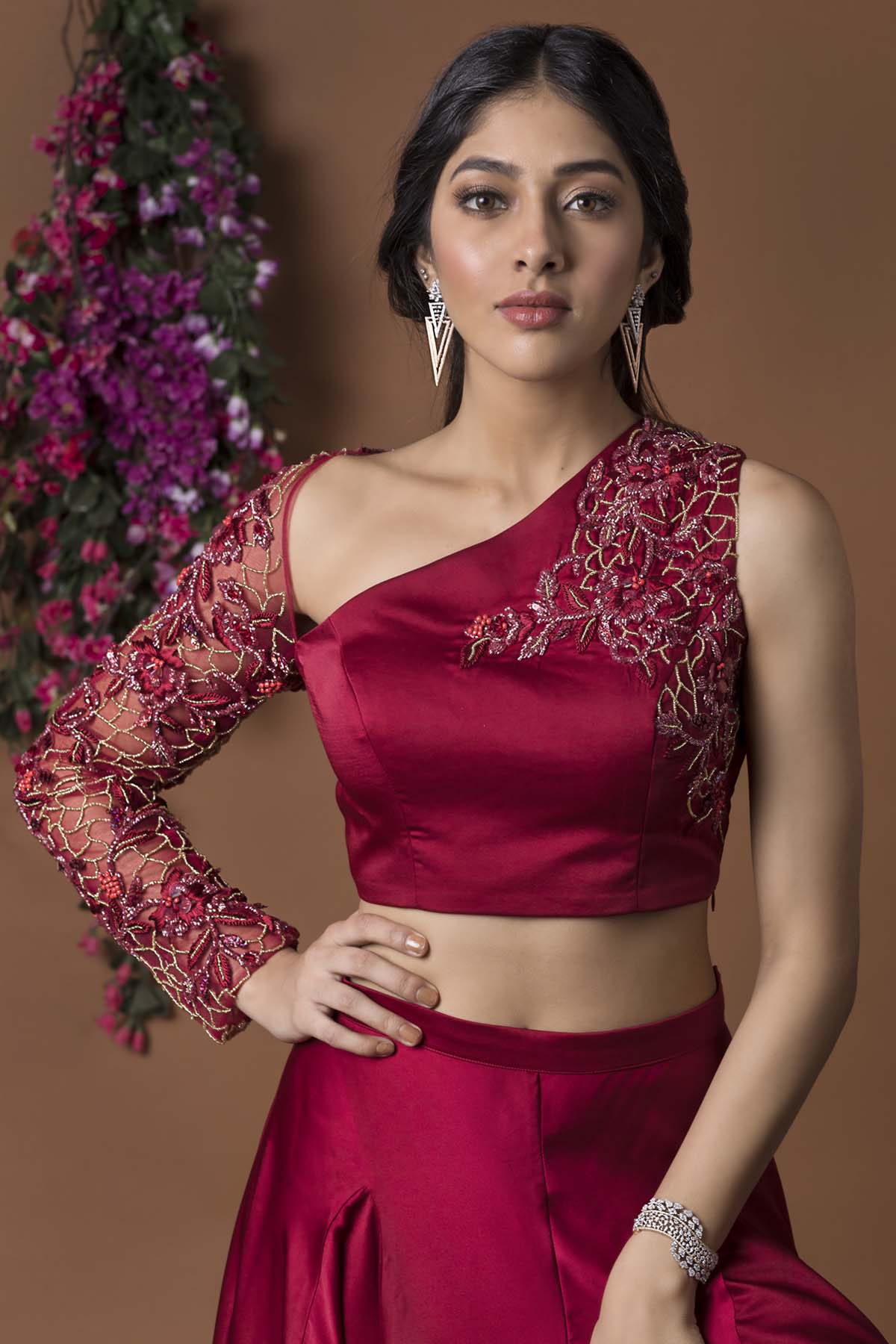 One Sleeved Top & Pant Set