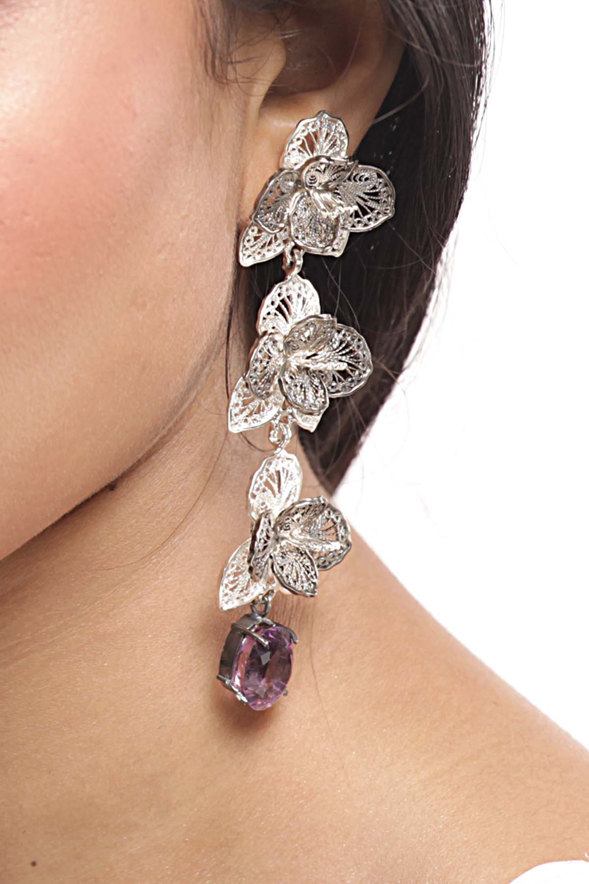 Orchid Amethyst Danglers