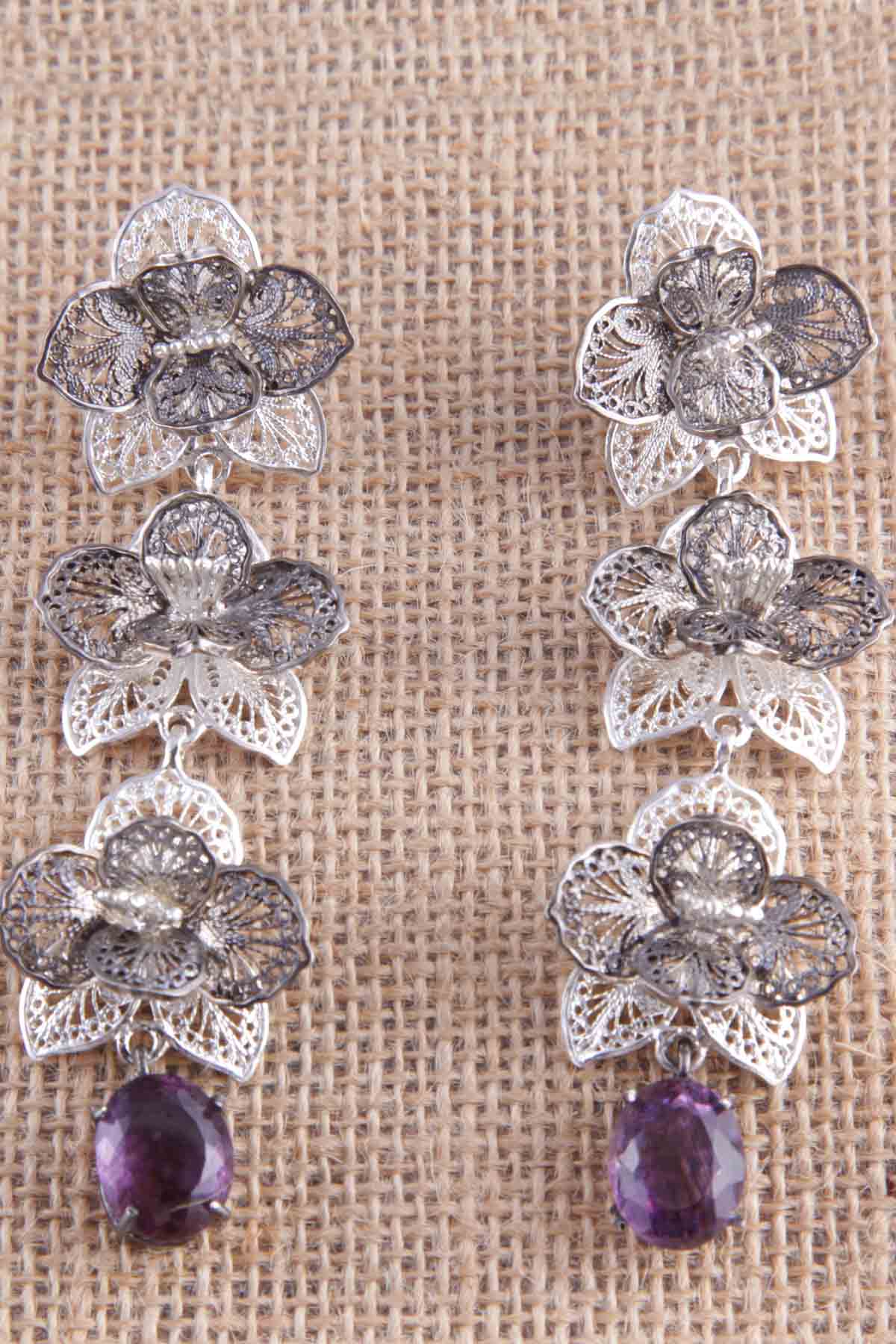 Orchid Amethyst Danglers
