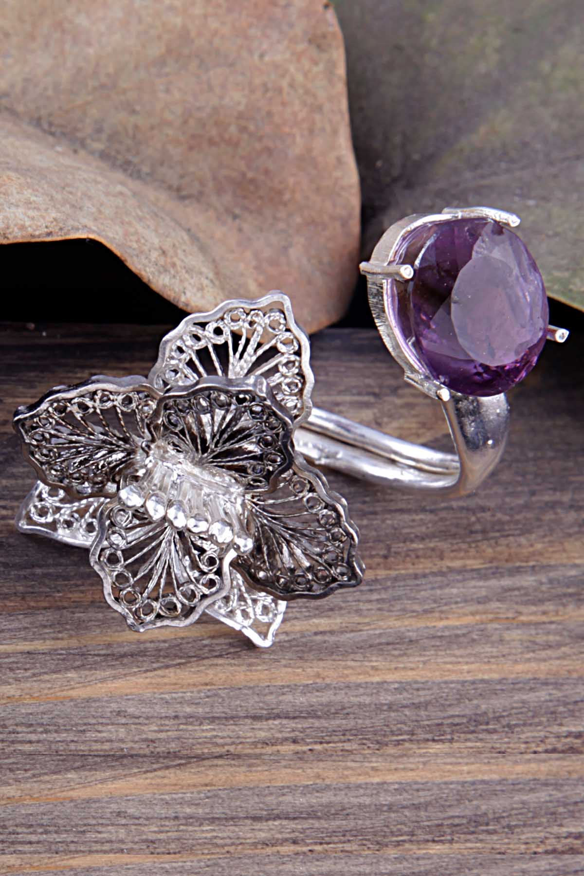 Buy Orchid Amethyst Ring at ScrollnShops