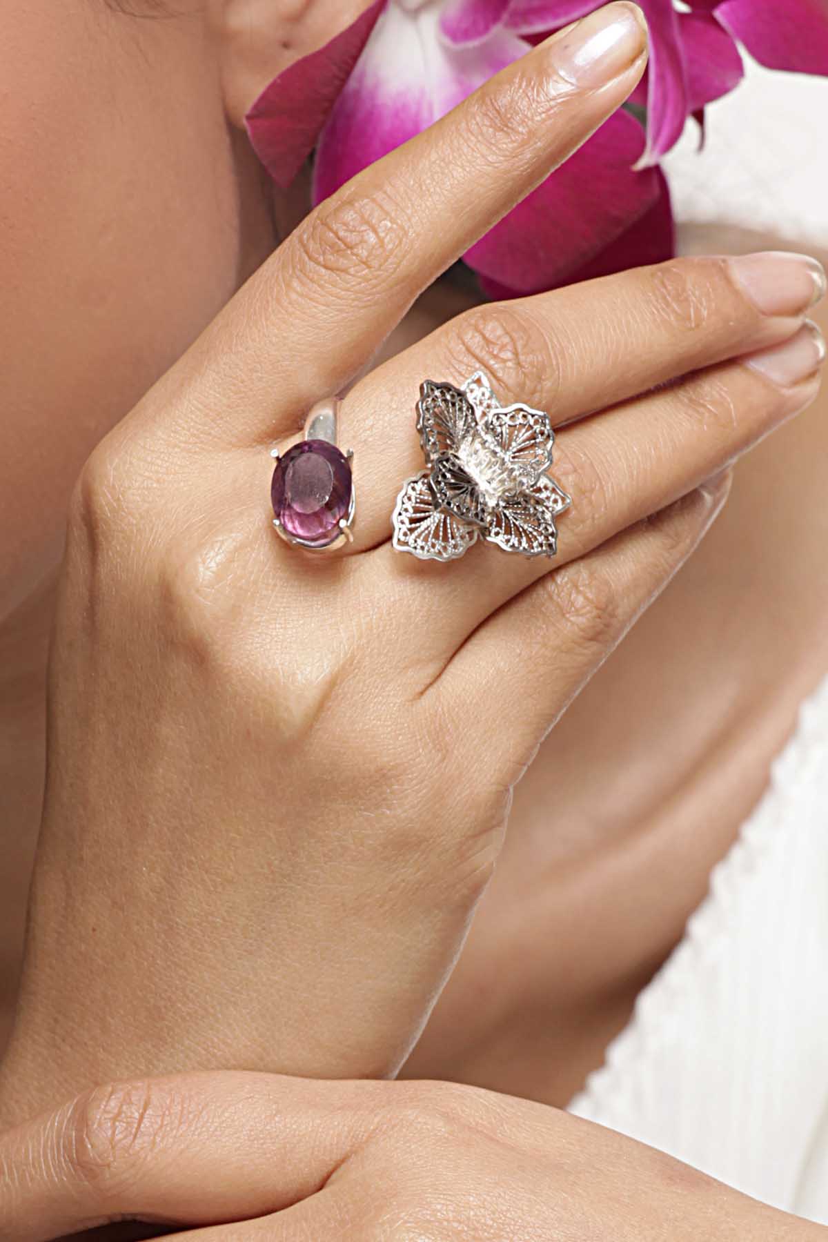 Orchid Amethyst Ring