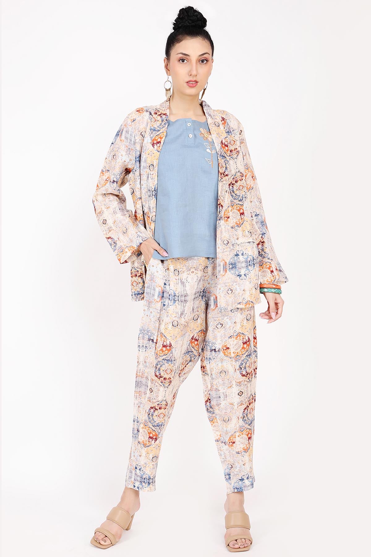 Oriental Printed Blazer