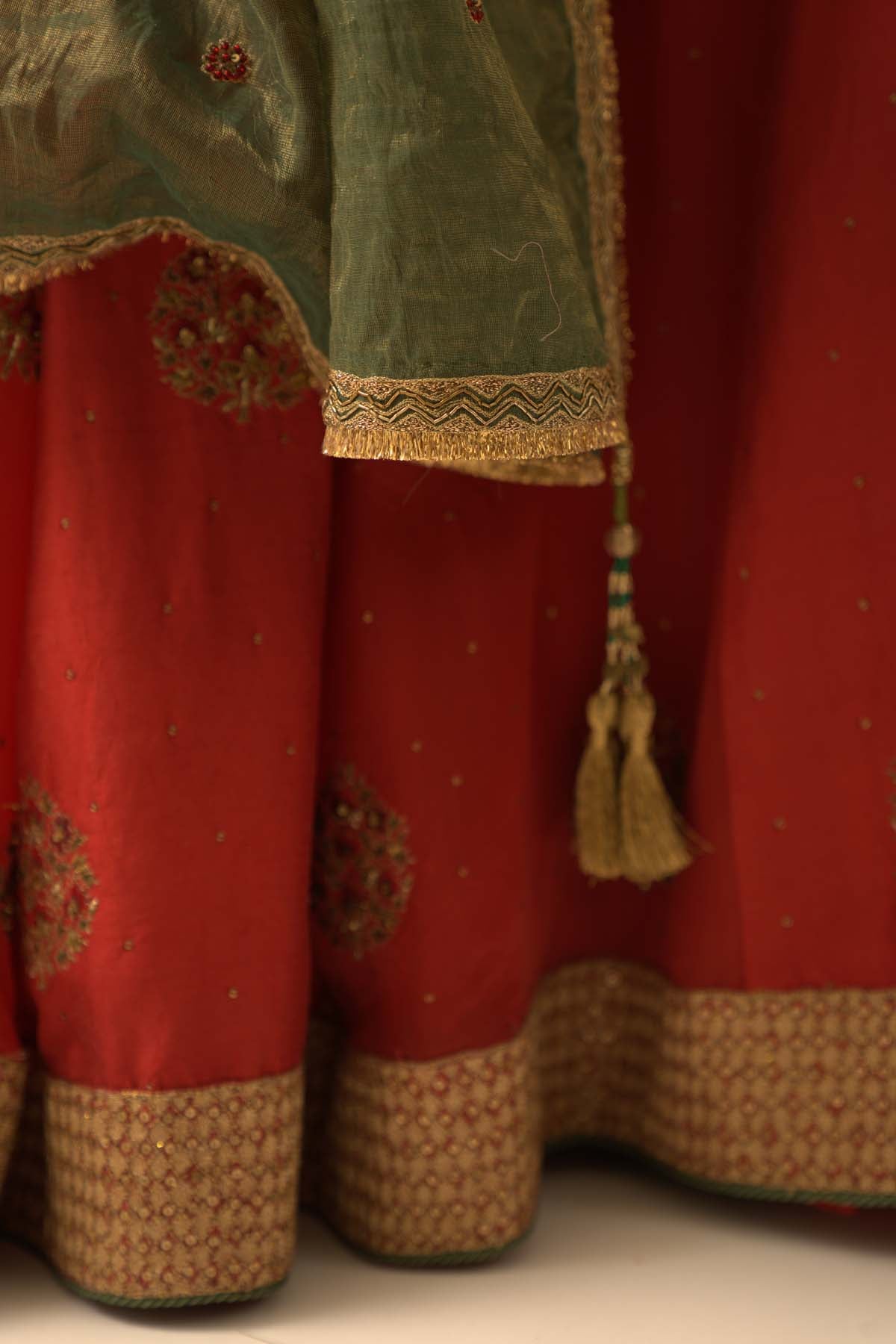 Paneled Ari Zardosi Lehenga Set