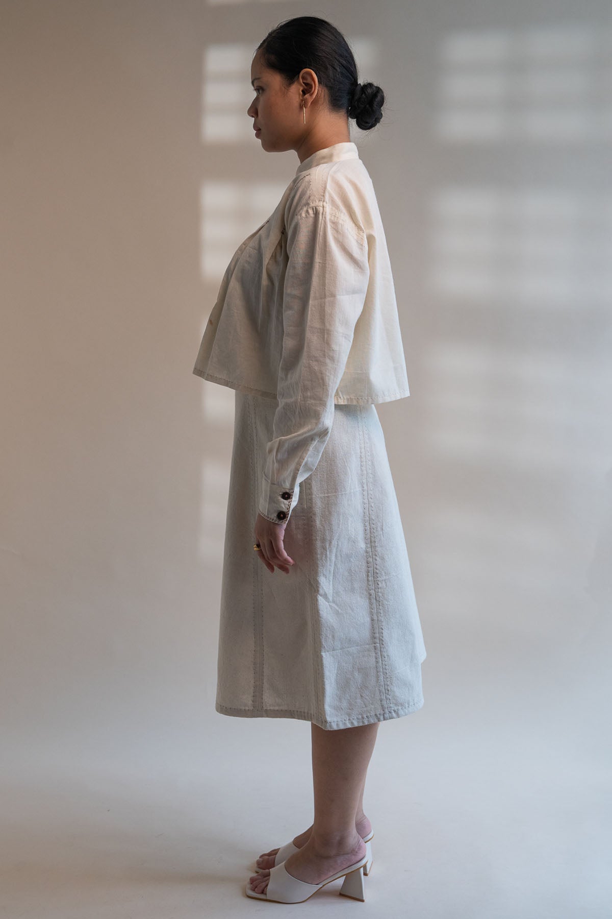 Panelled Cotton Skirt