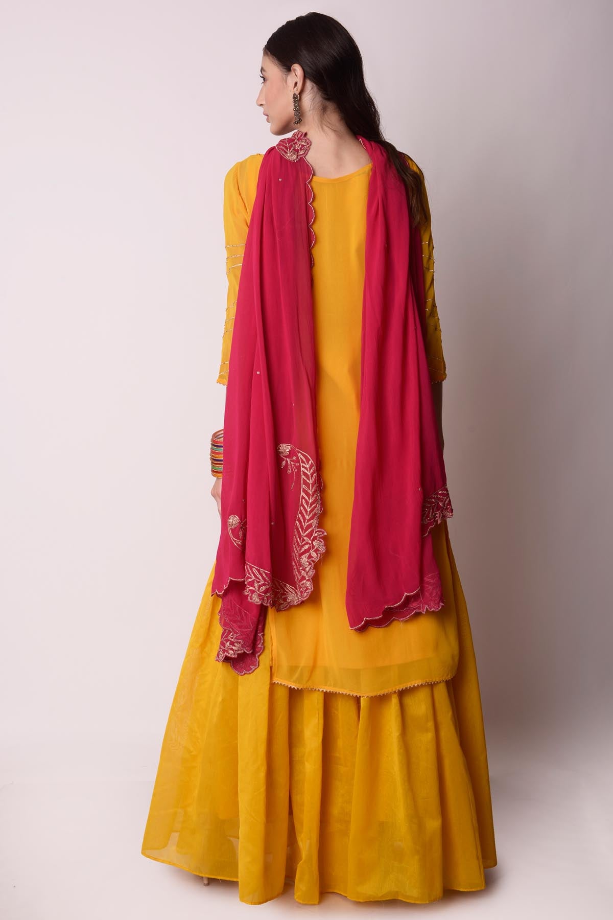 Panelled Kurta & Sharara Set