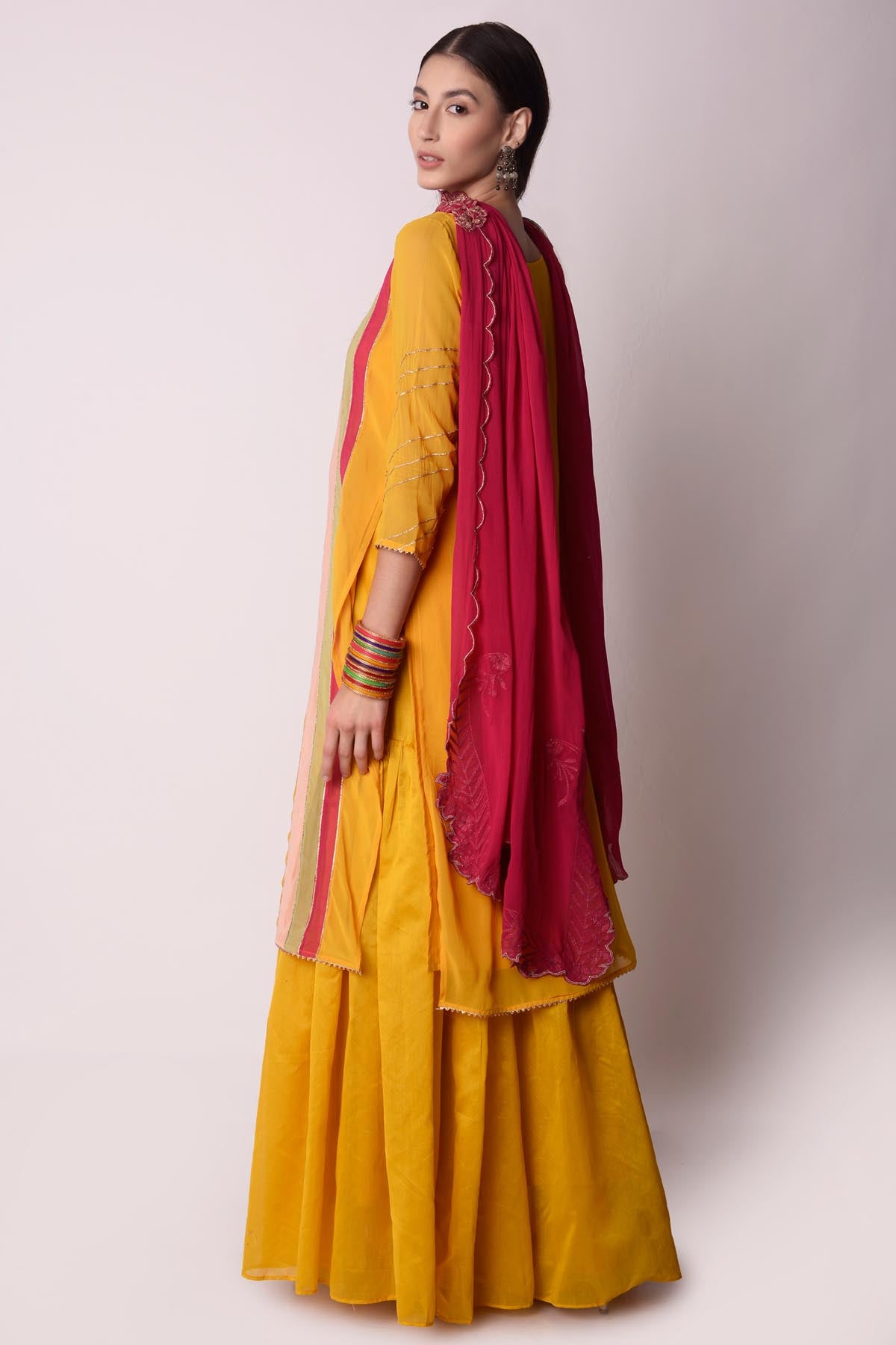 Panelled Kurta & Sharara Set