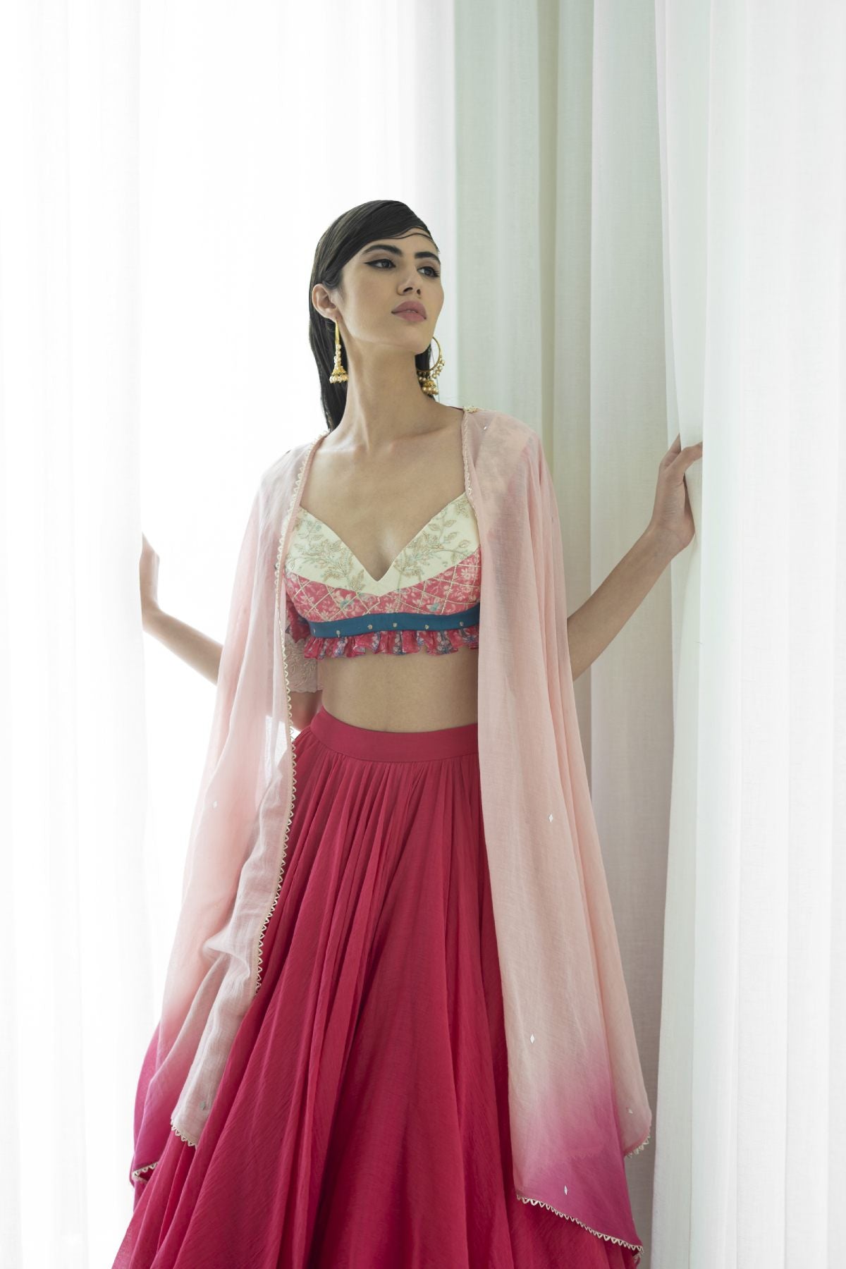 Pink Patchwork Lehenga Set