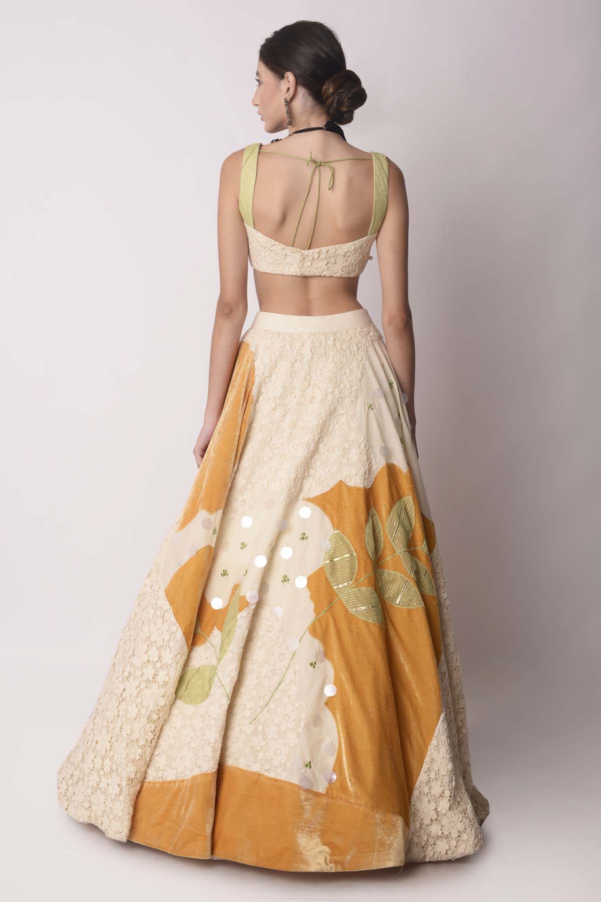 Ivory Patchwork Lehenga Set