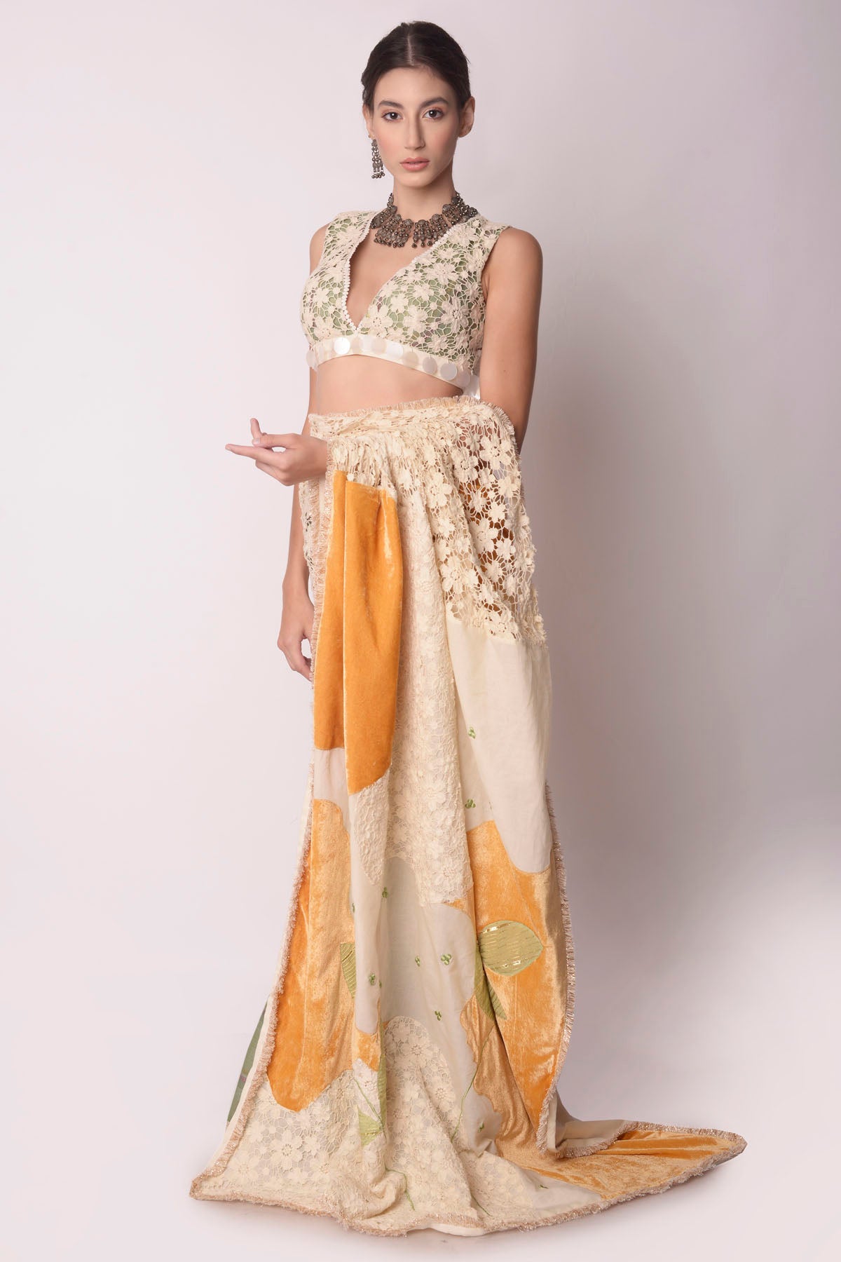 Patchwork Saree & Blouse