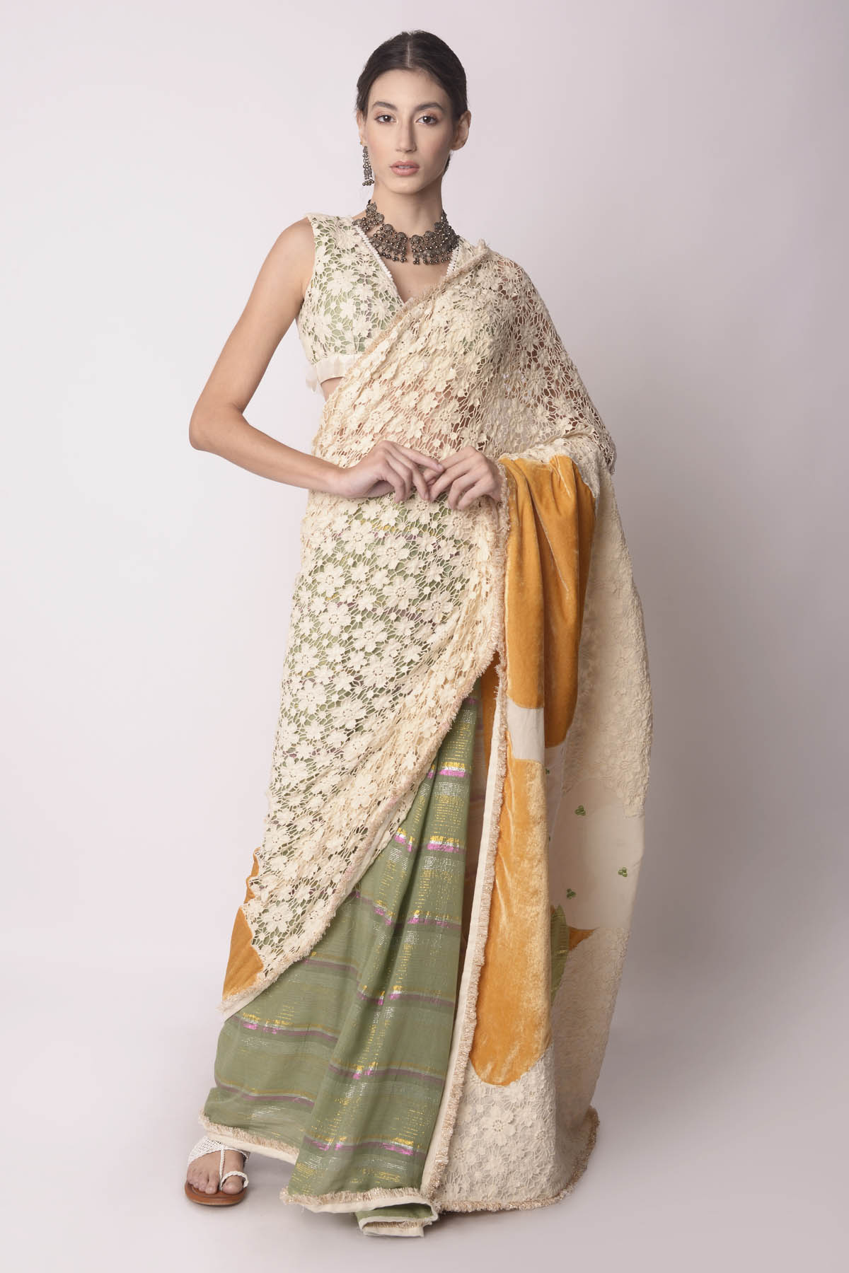 Patchwork Saree & Blouse