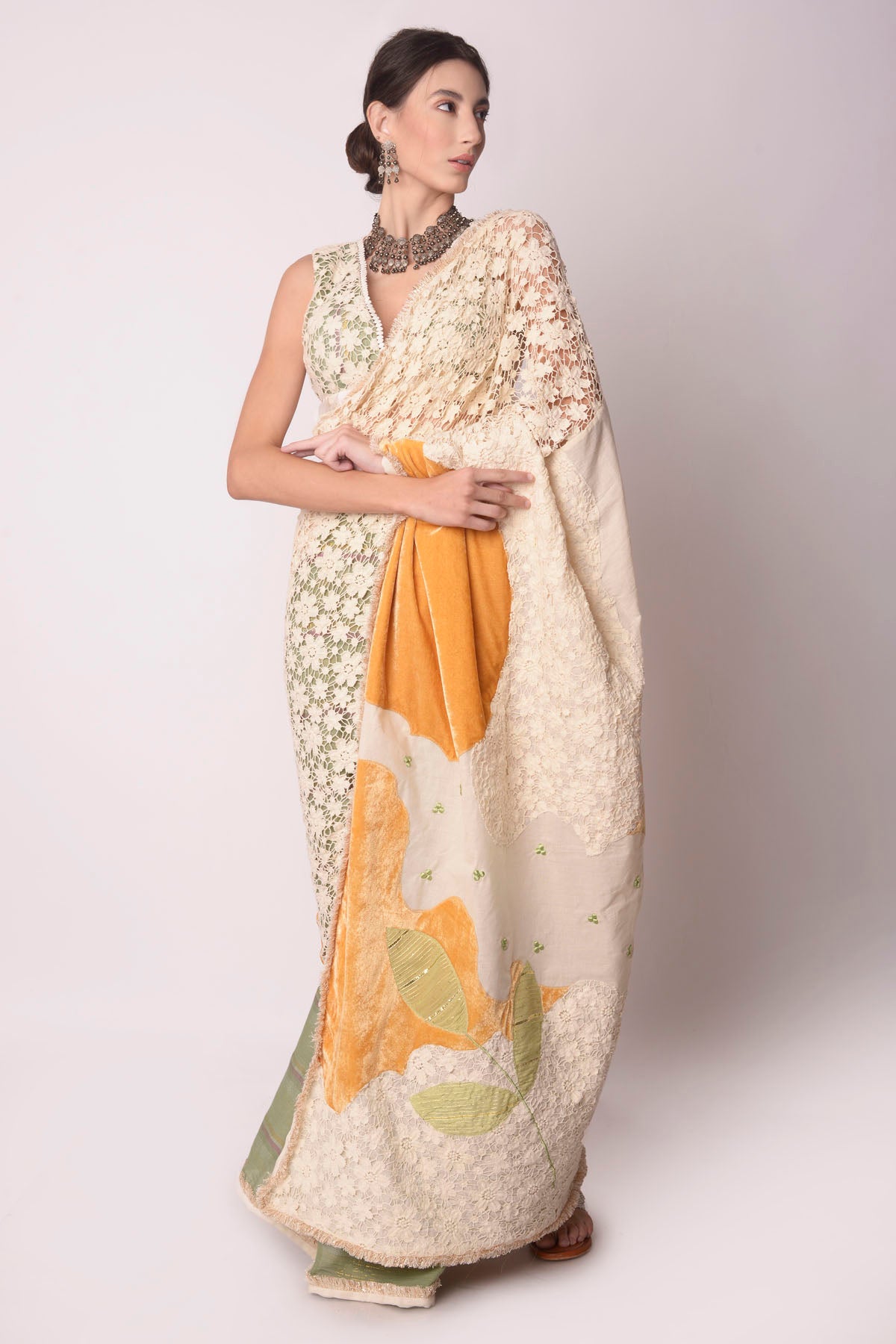 Patchwork Saree & Blouse