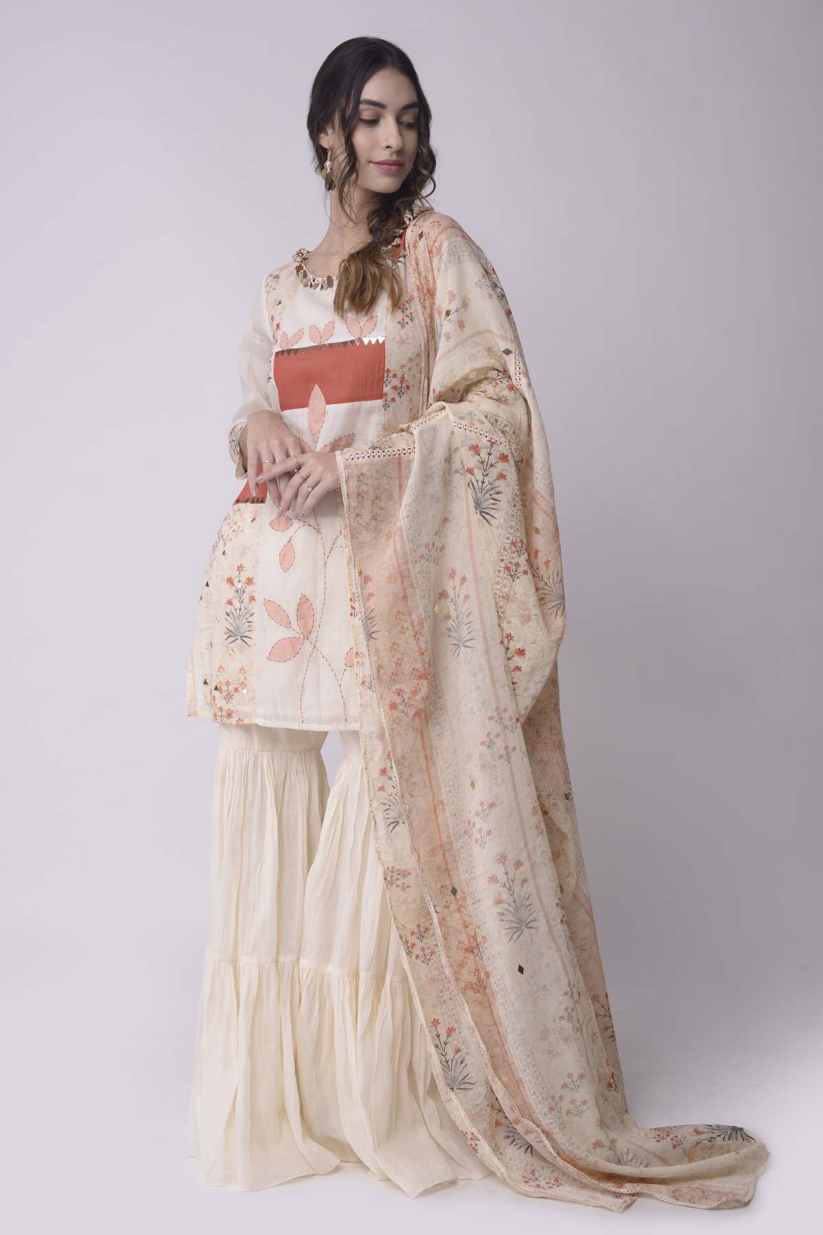 Cotton Patchwork Sharara Set