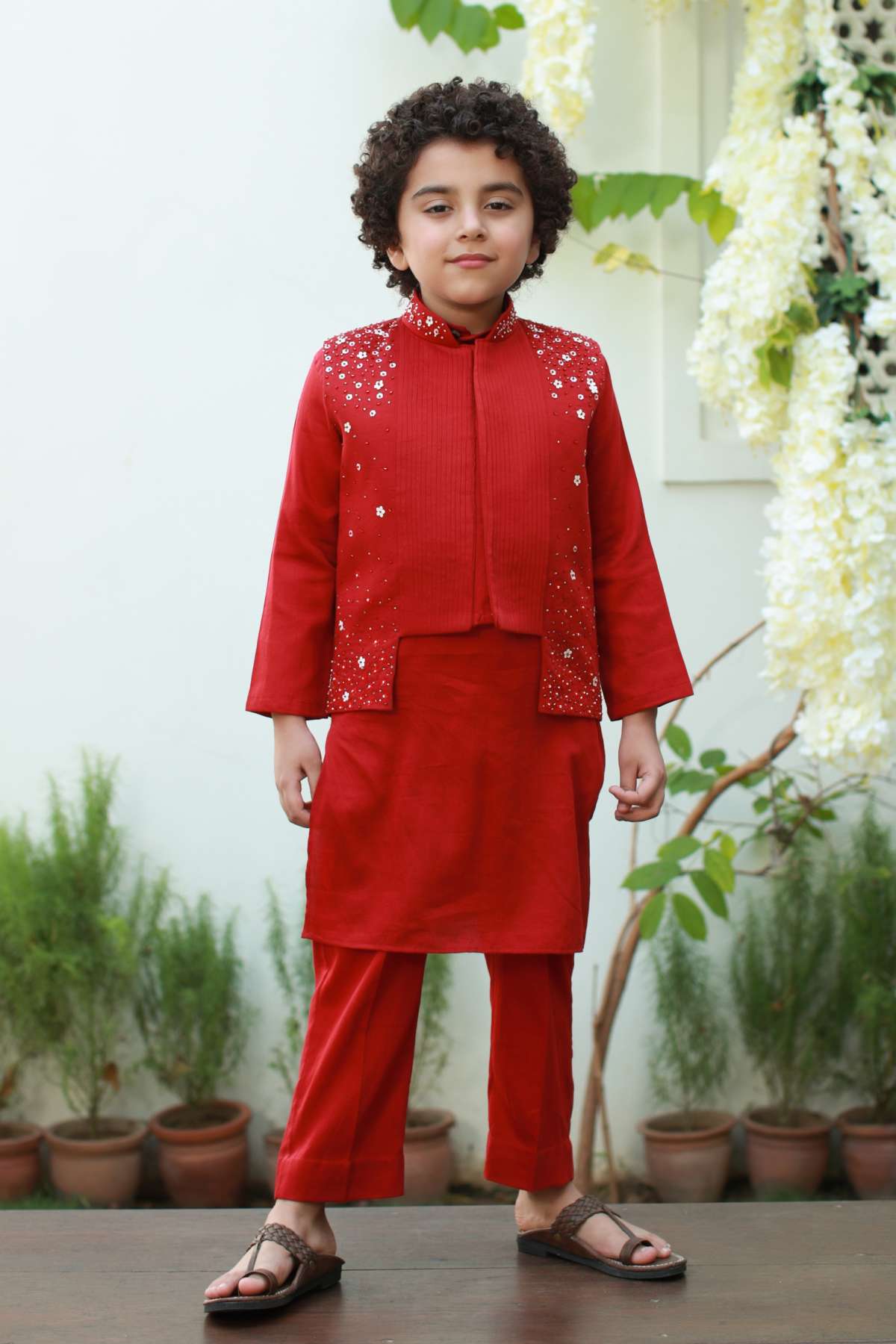 Pintuck Floral Jacket