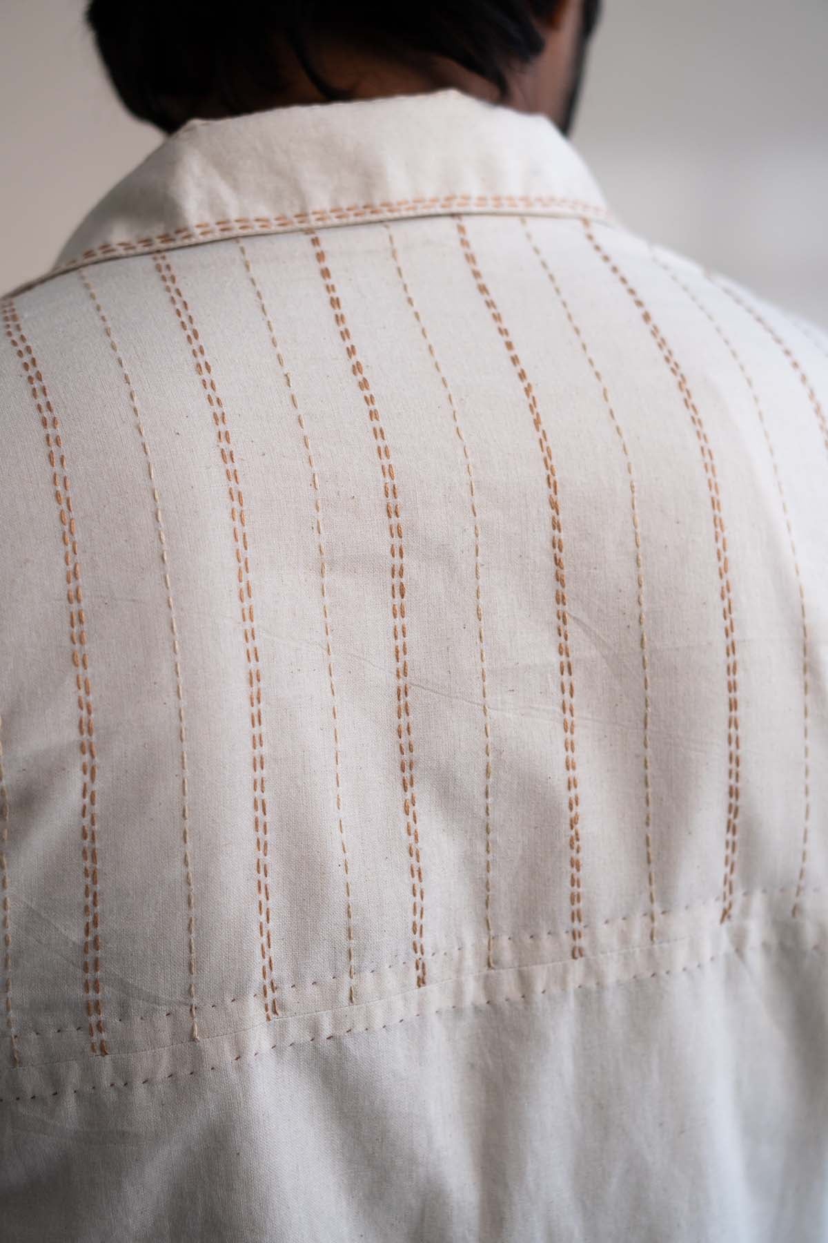 Cotton Placket Overlay Jacket