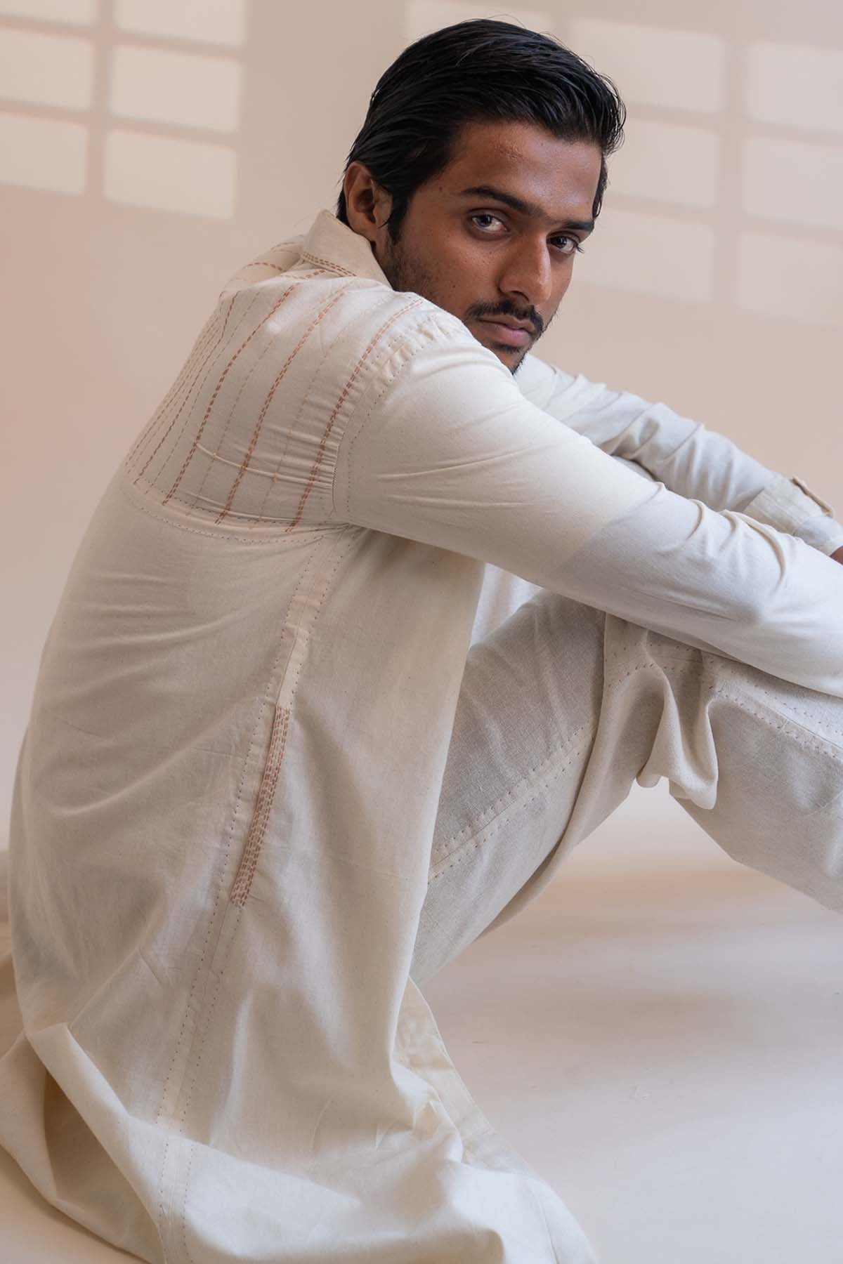 Cotton Placket Overlay Jacket