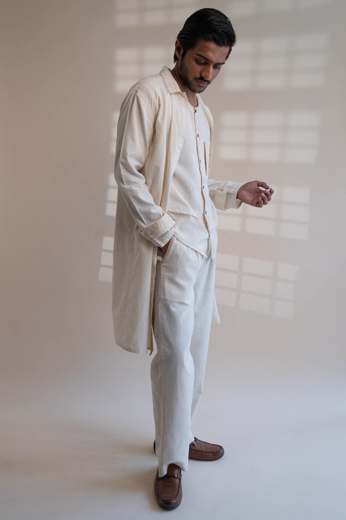 Cotton Placket Overlay Jacket