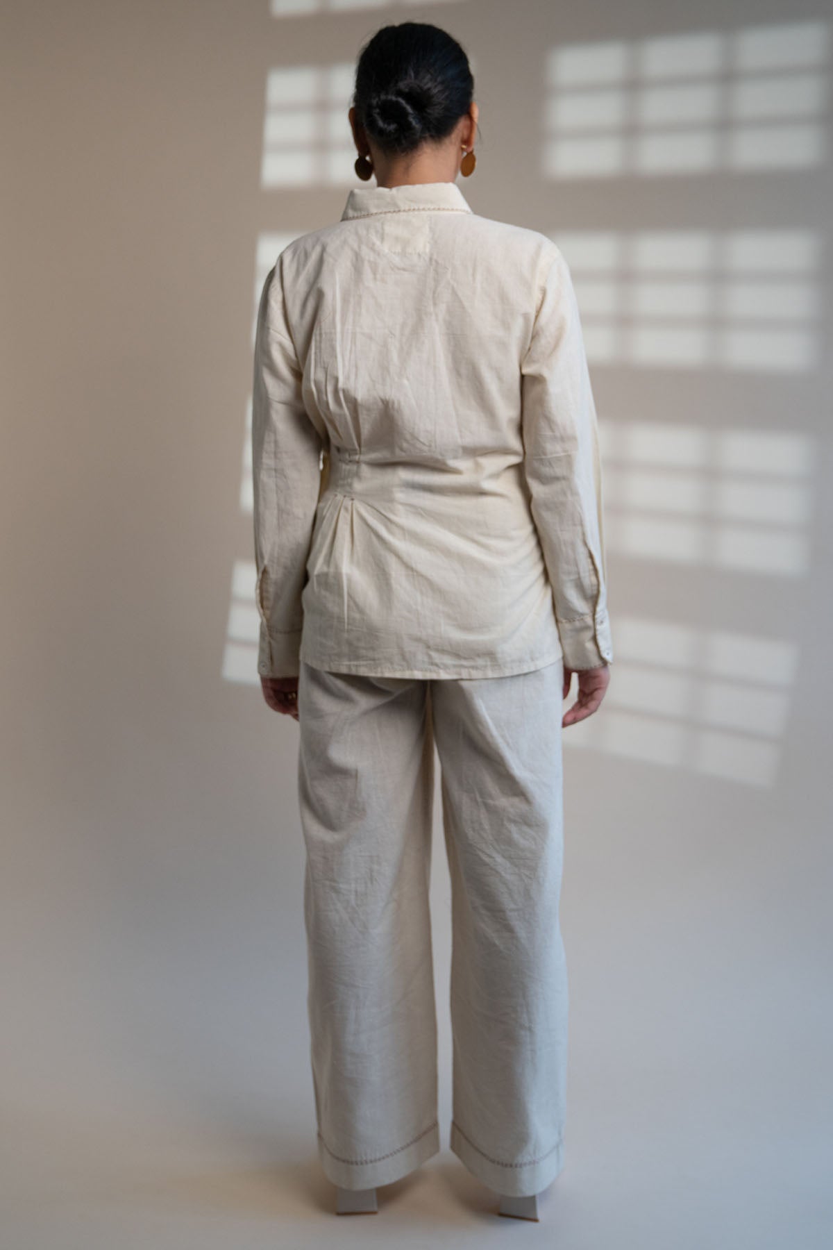 Pleated Belted Shirt