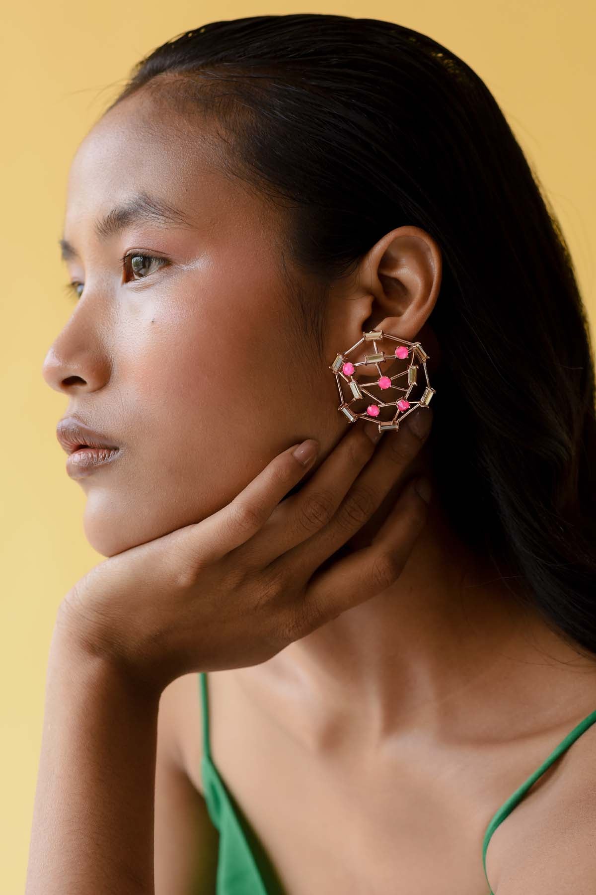 Buy Pop Colour Cage Earrings For Women Online at ScrollnShops