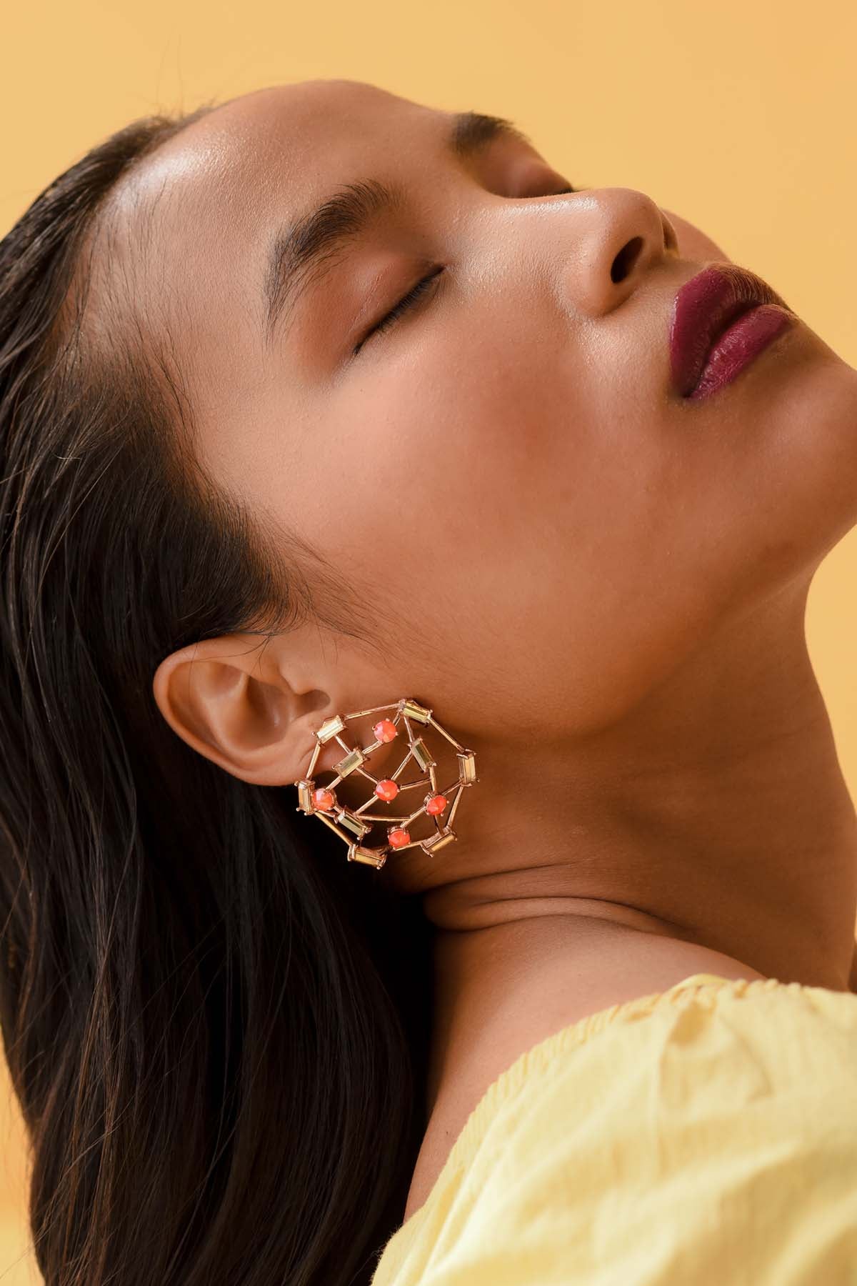 Orange Swarovski Cage Bracelet