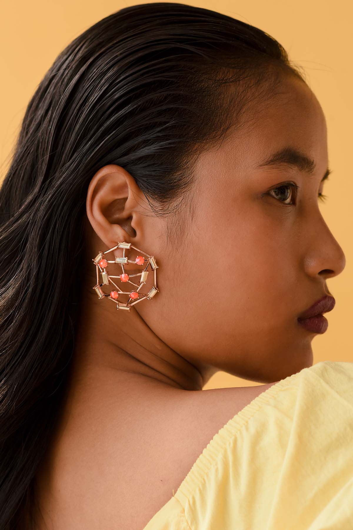 Buy Pop Colour Cage Earrings For Women Online at ScrollnShops