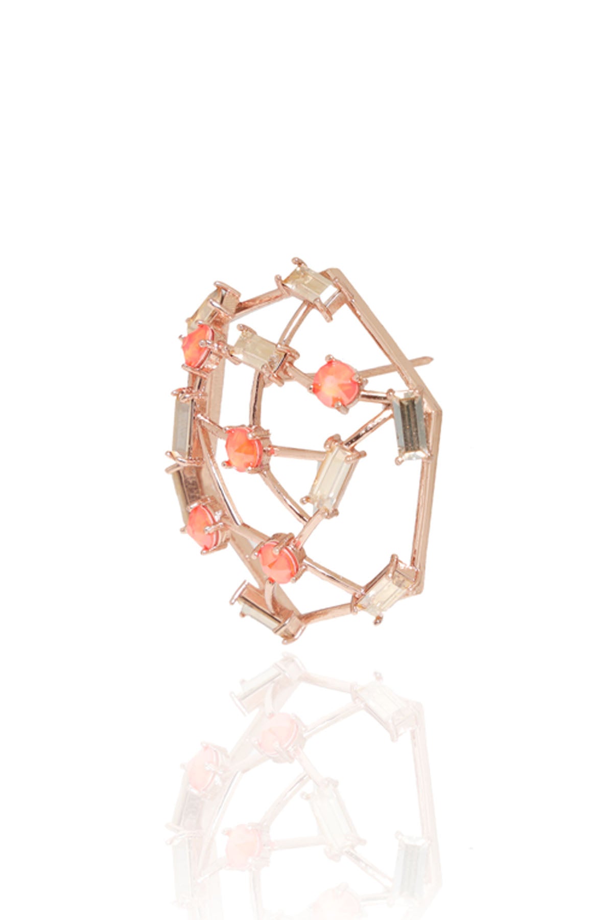Orange Swarovski Cage Bracelet