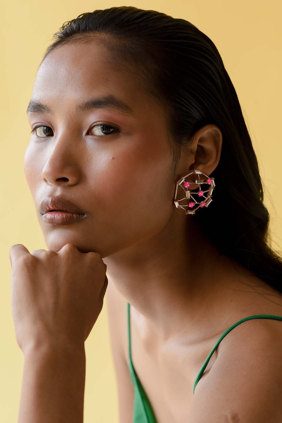 Pink Swarovski Cage Bracelet